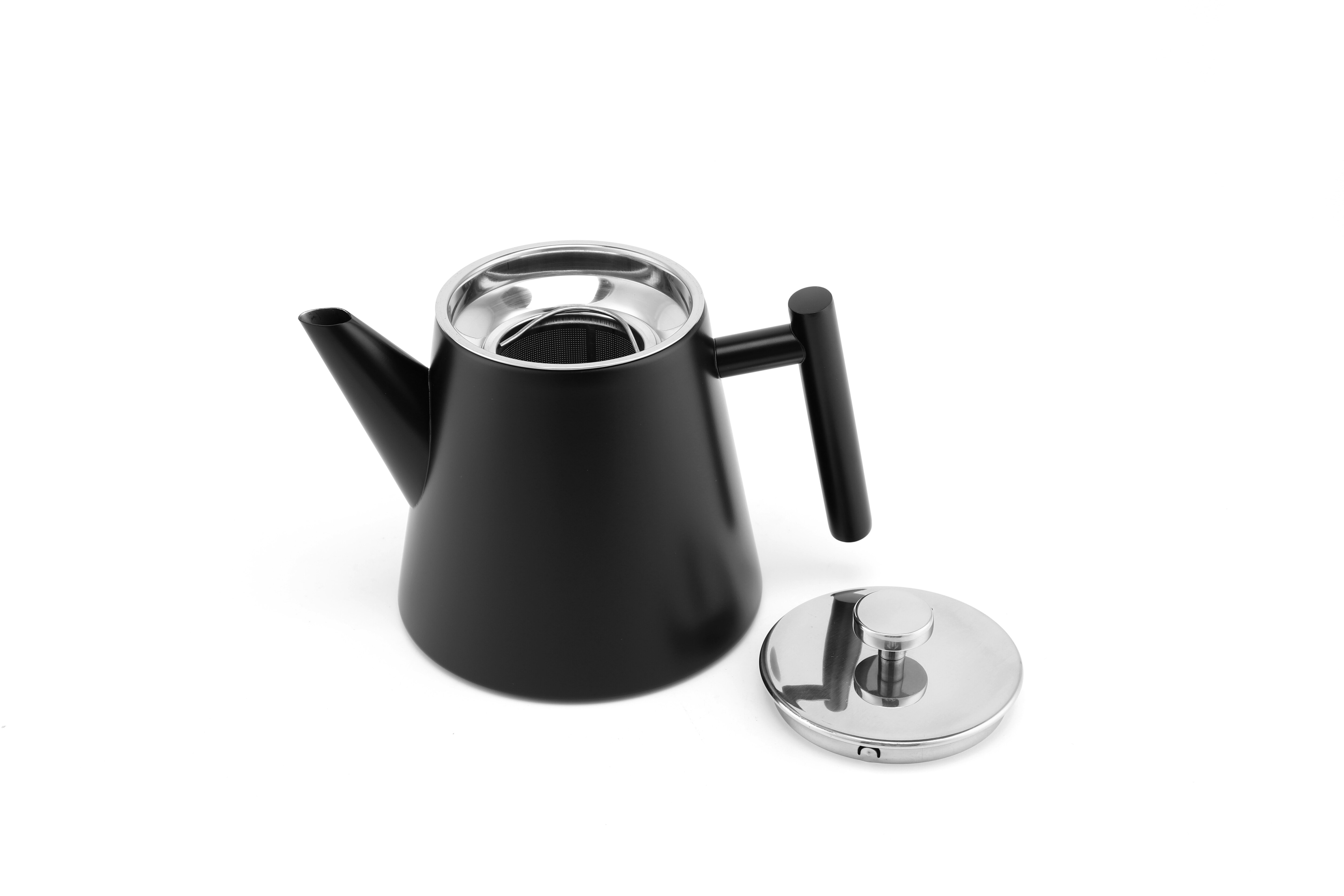 Echtwerk Doppelwandige Teekanne aus Edelstahl, mit Thermofunktion und feinporigen Siebeinsatz f&uuml;r den perfekten Teegenuss, bruchsicher, tropffreies Ausgie&szlig;en f&uuml;r 6-8 Tassen, 1000 ml - Bild 1