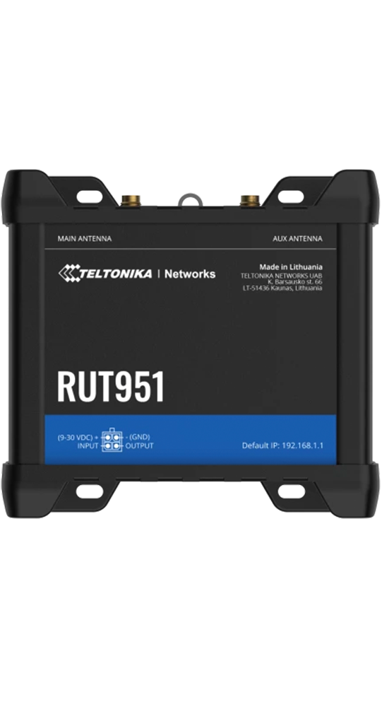 Teltonika RUT951 Industrial Cellular Router Schwarz | 04779051840168