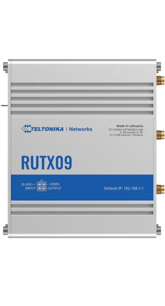 Teltonika RUTX09 Industrieller Mobilfunk-Router Silber | 04779027312460