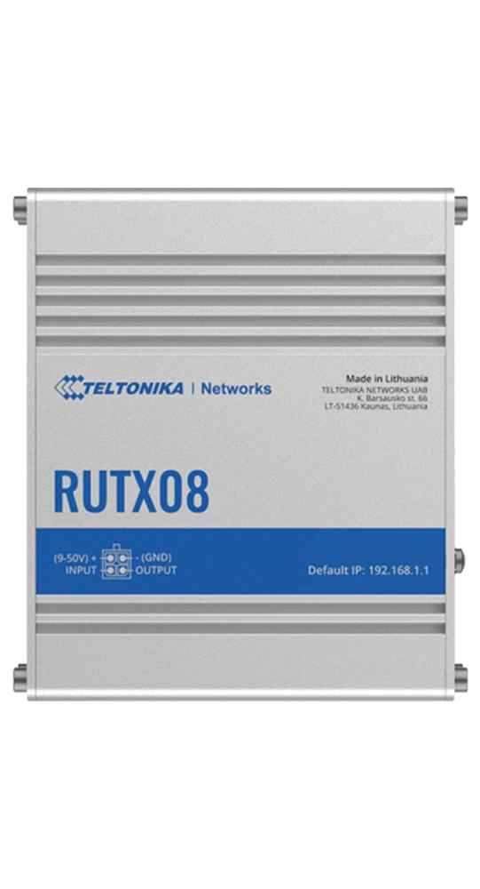 Teltonika RUTX08 Industrial Ethernet Router Silber | 04250605510541