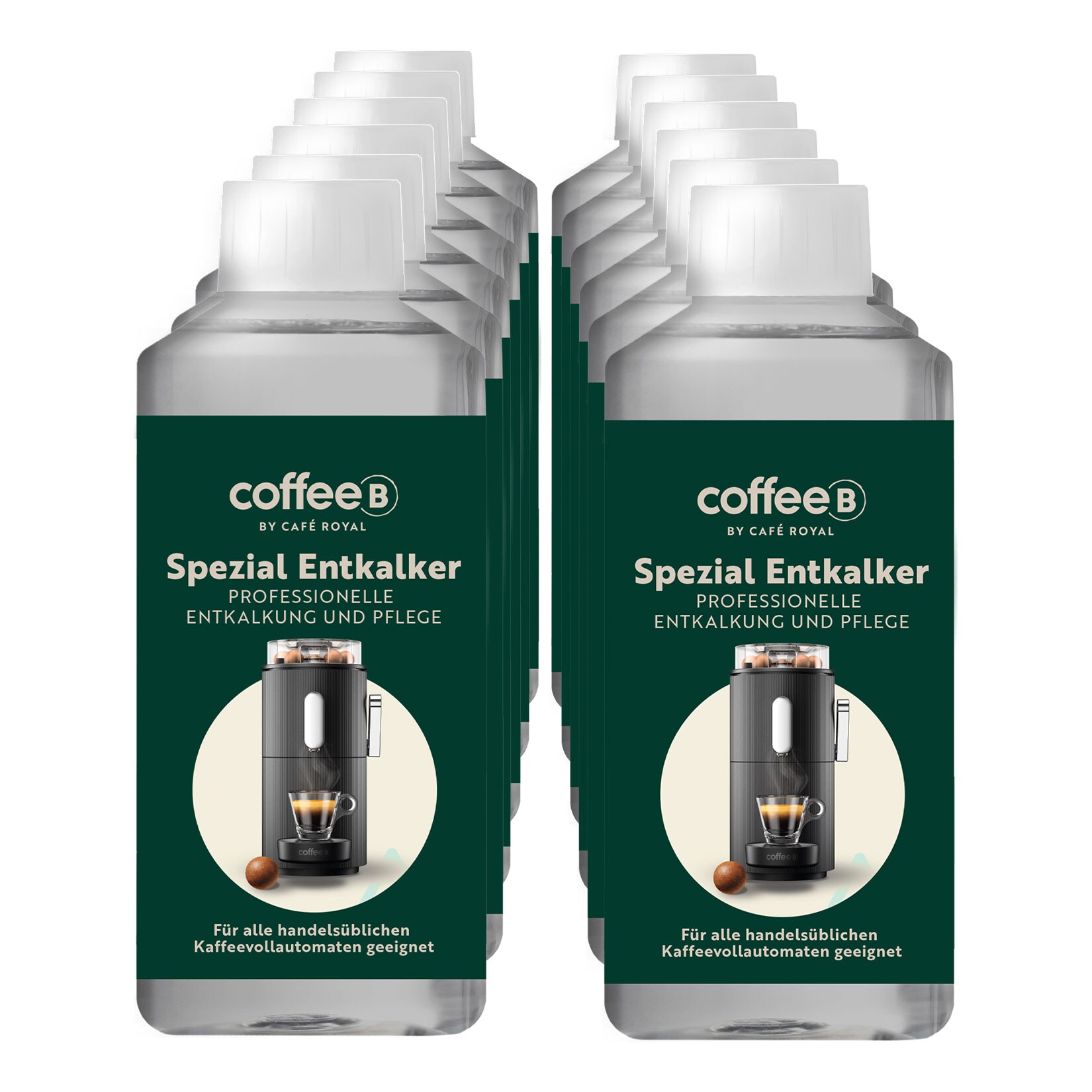 CoffeeB Entkalker + Reiniger 250 ml, verschiedenen Sorten, 12er Pack