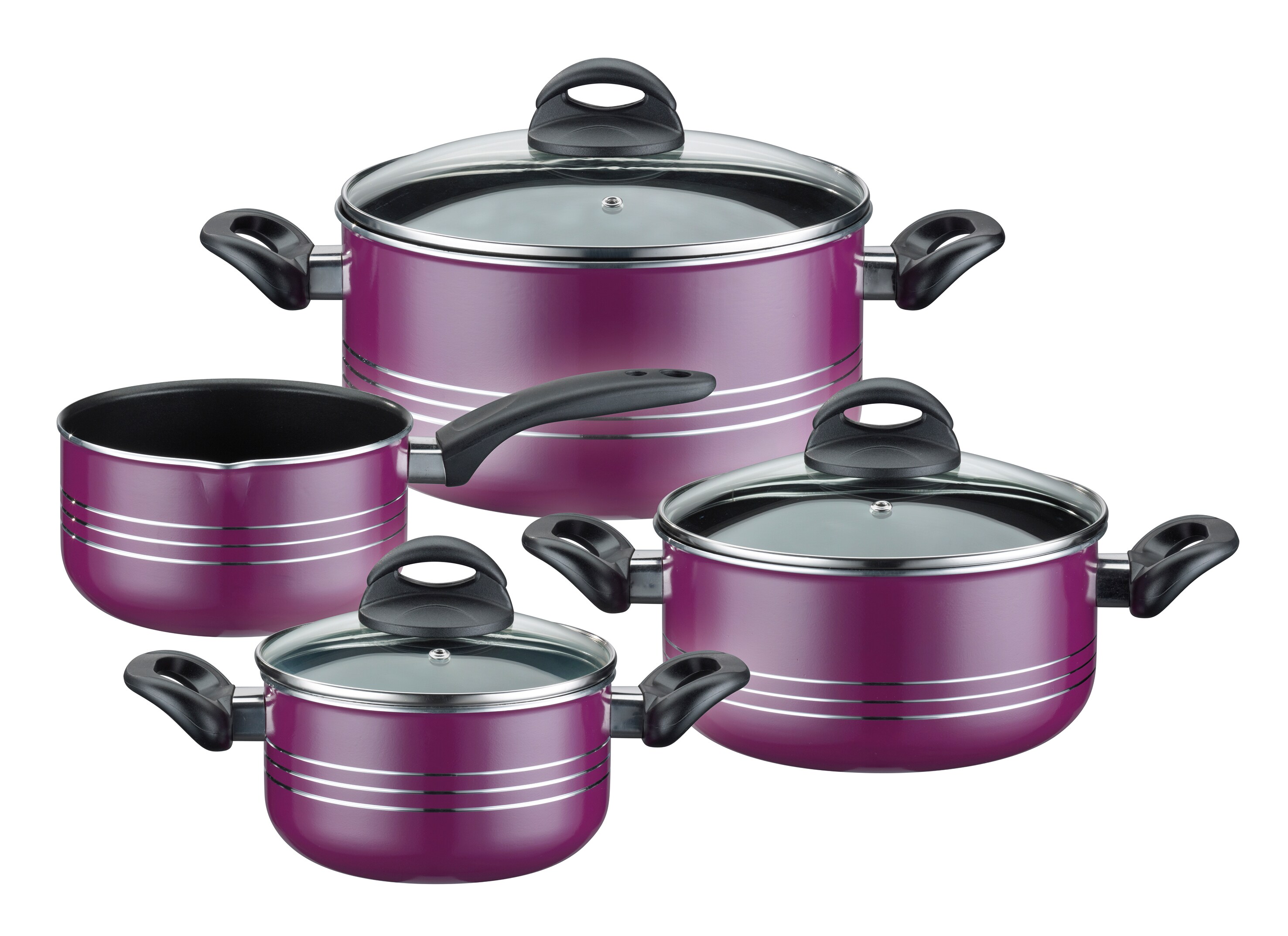 GSW Kochtopf-Set Milano Color 7-tlg. lila - Bild 1