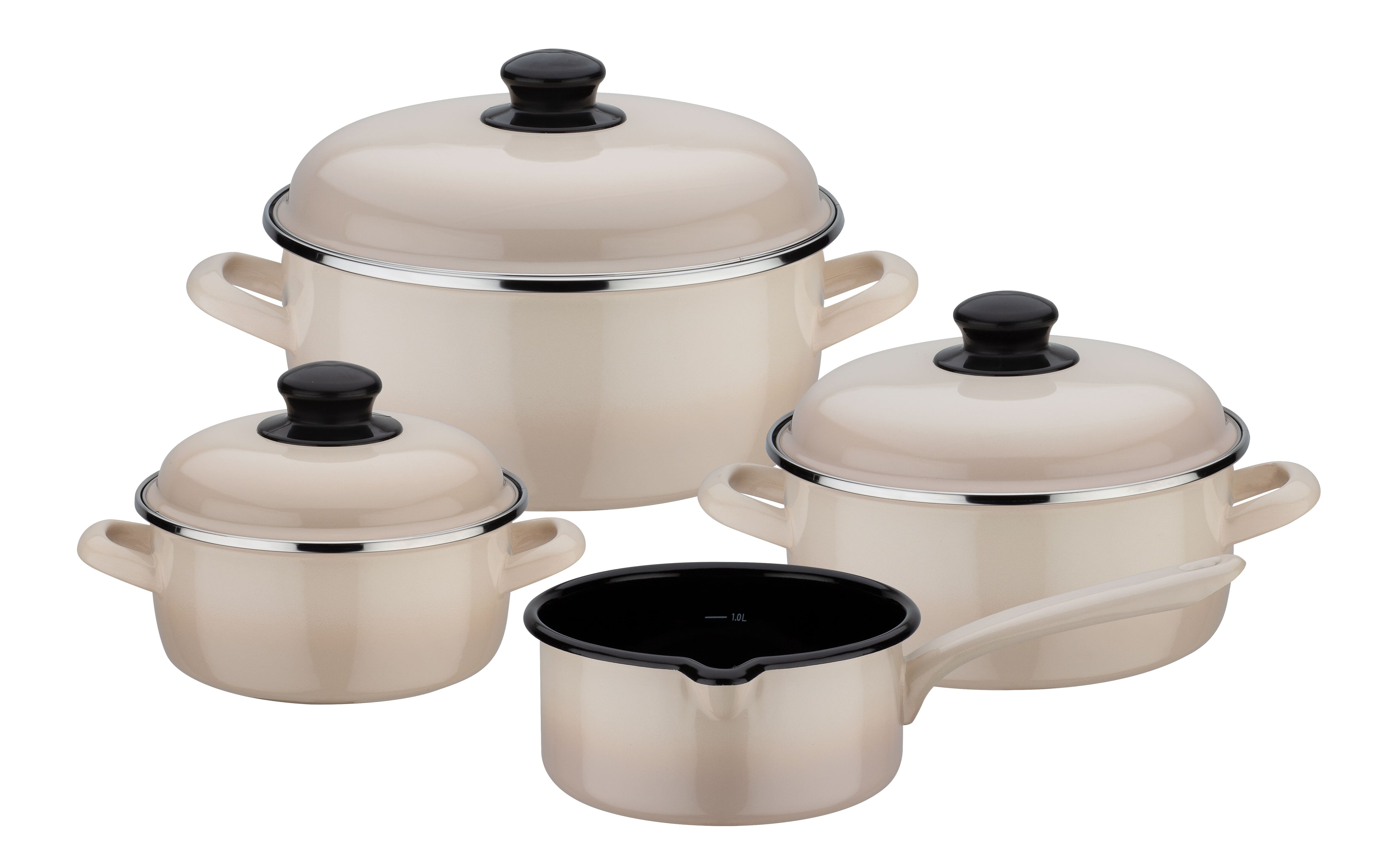 GSW Kochtopf-Set Creme Shadow 7-tlg. - Bild 1