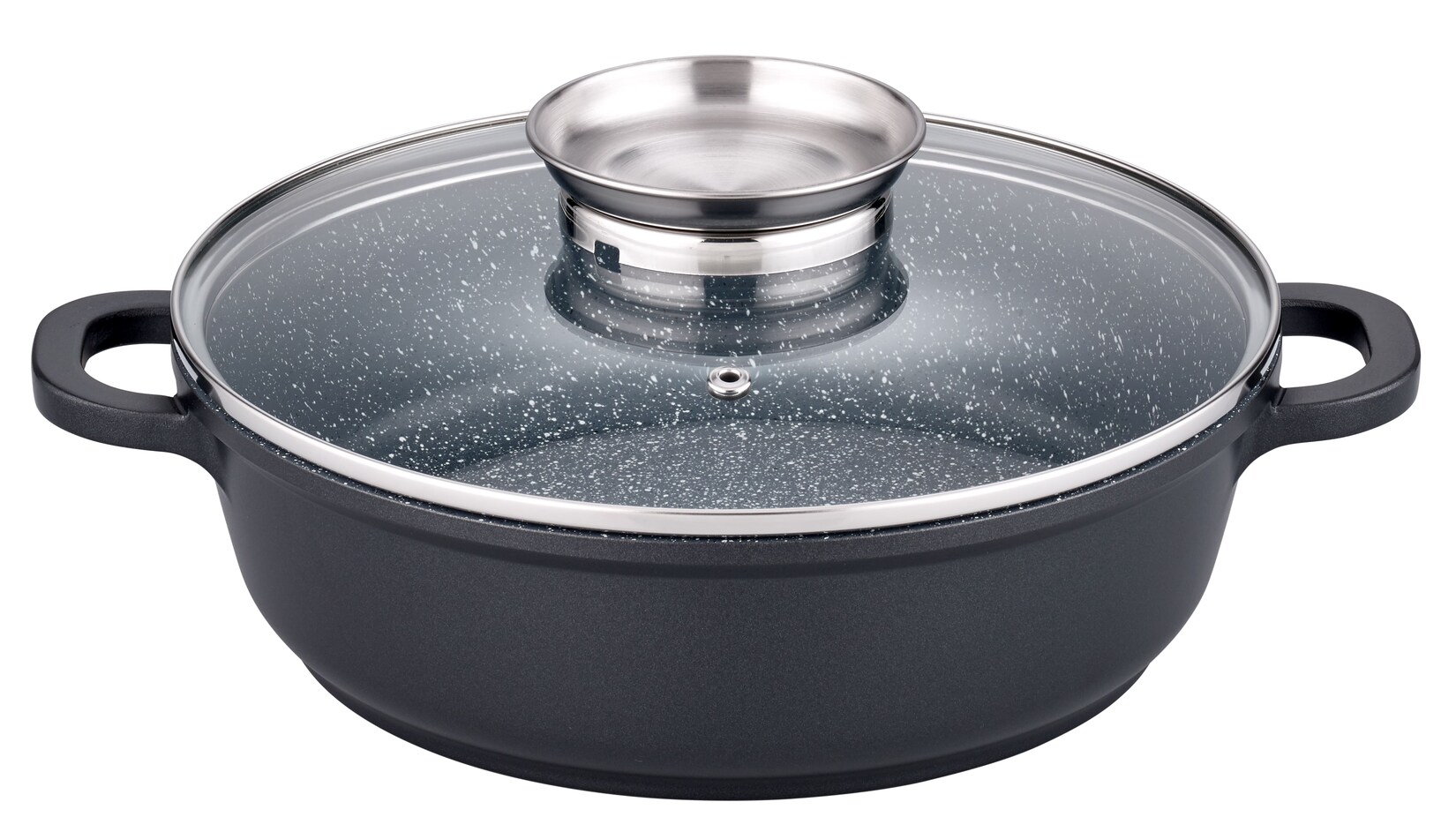 GSW Servierpfanne Gourmet Granit 24cm mit Glasdeckel | 04005643415415