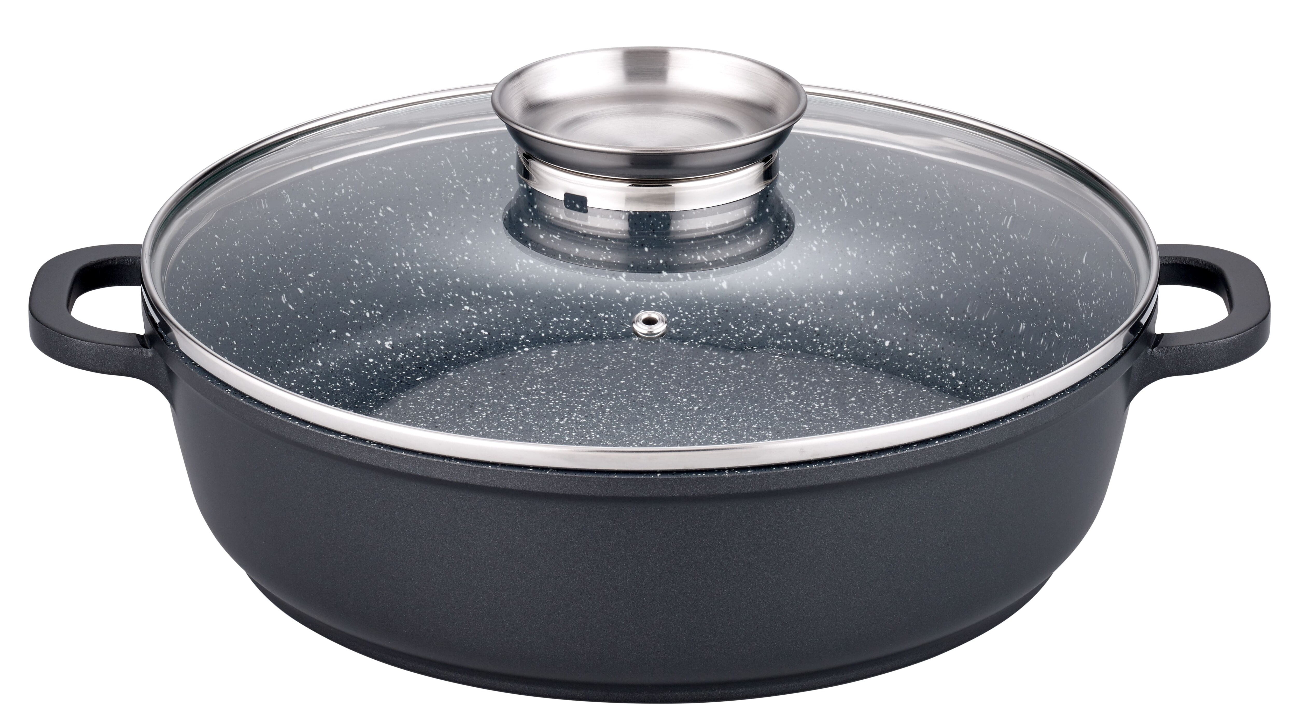 GSW Servierpfanne Gourmet Granit 28cm mit Glasdeckel - Bild 1