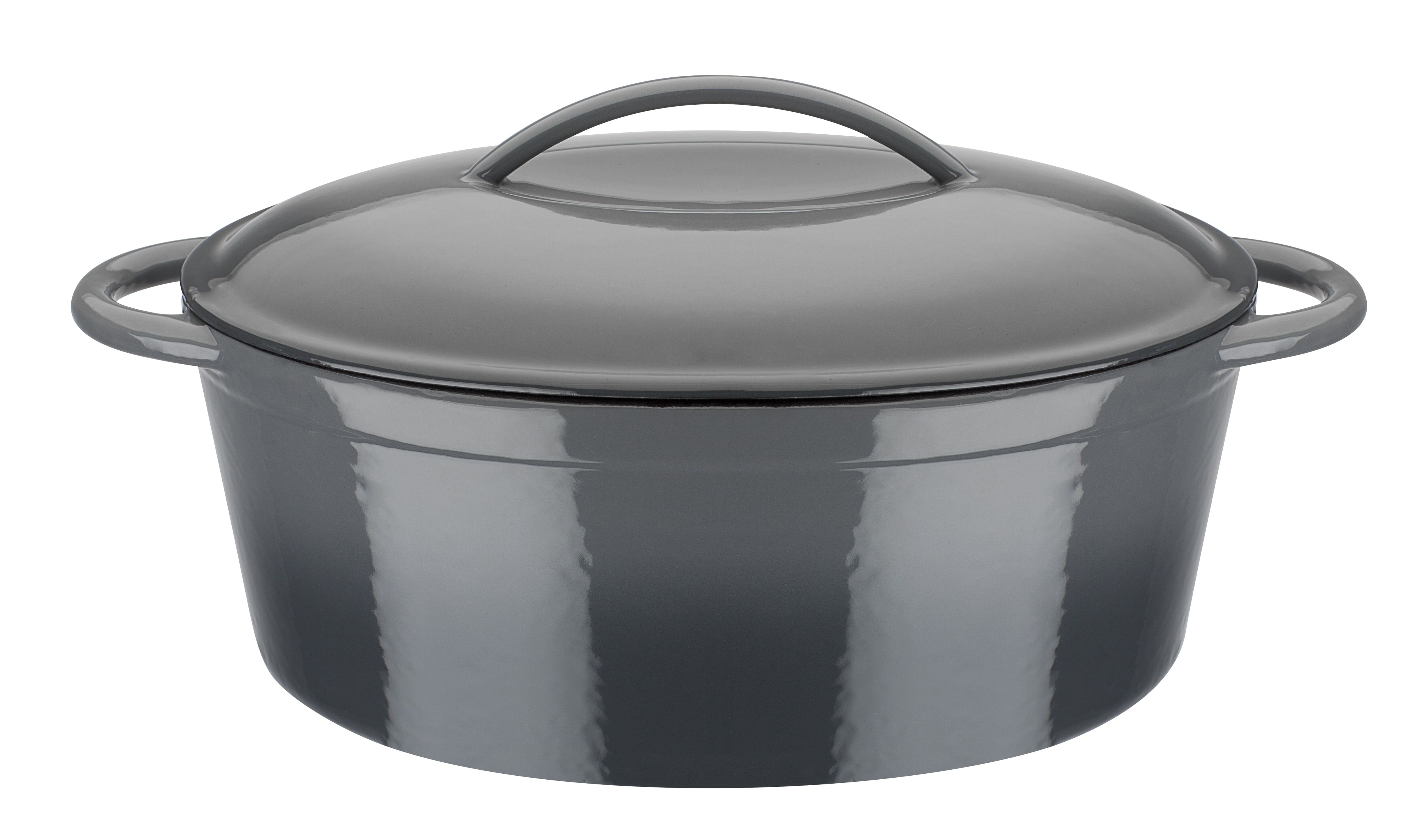 GSW Gusseisen Ovaler Br&auml;ter Grey Shadow 33x25cm, 7,0 L - Bild 1