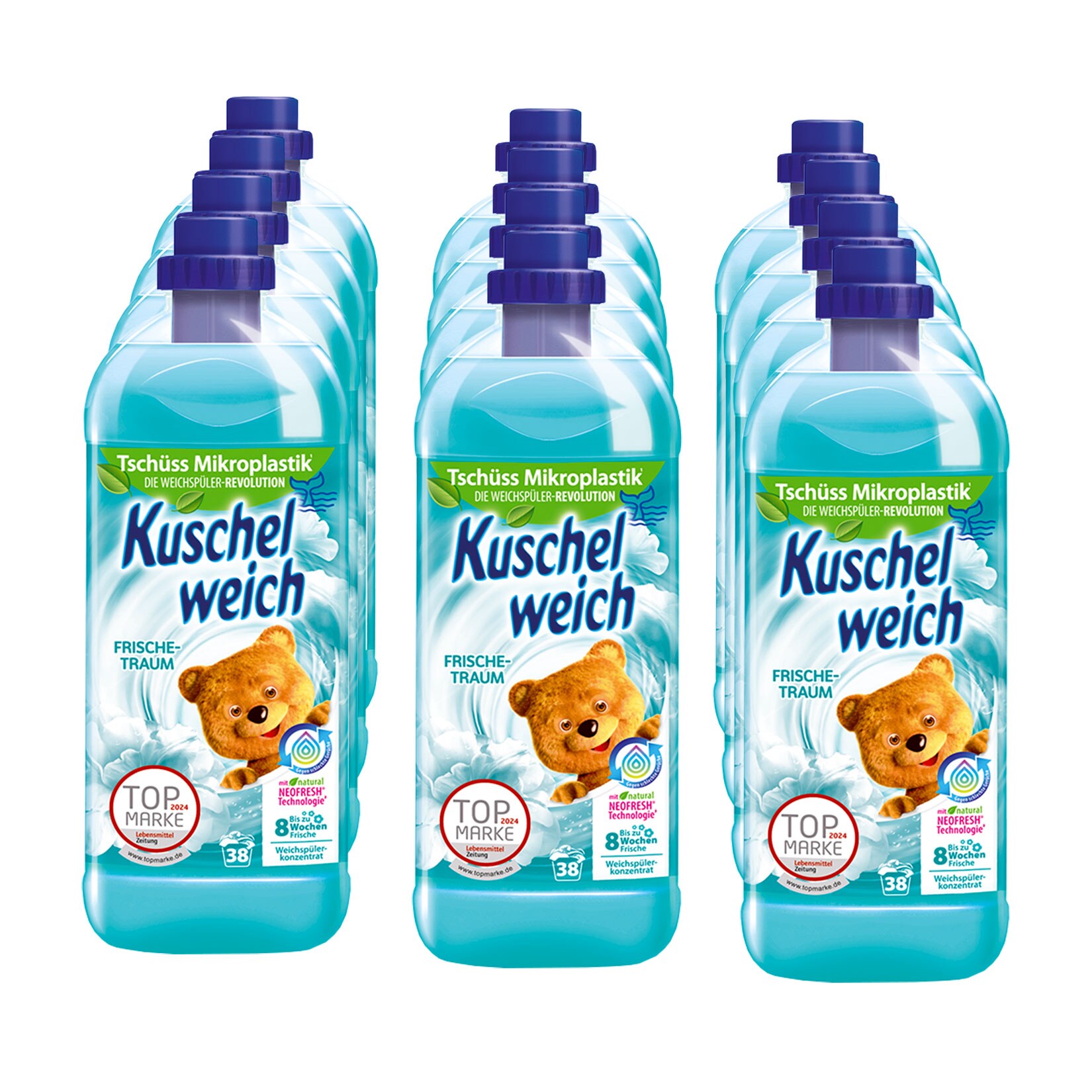 Kuschelweich Weichsp&uuml;ler Frischetraum 1 Liter, 12er Pack - Bild 1