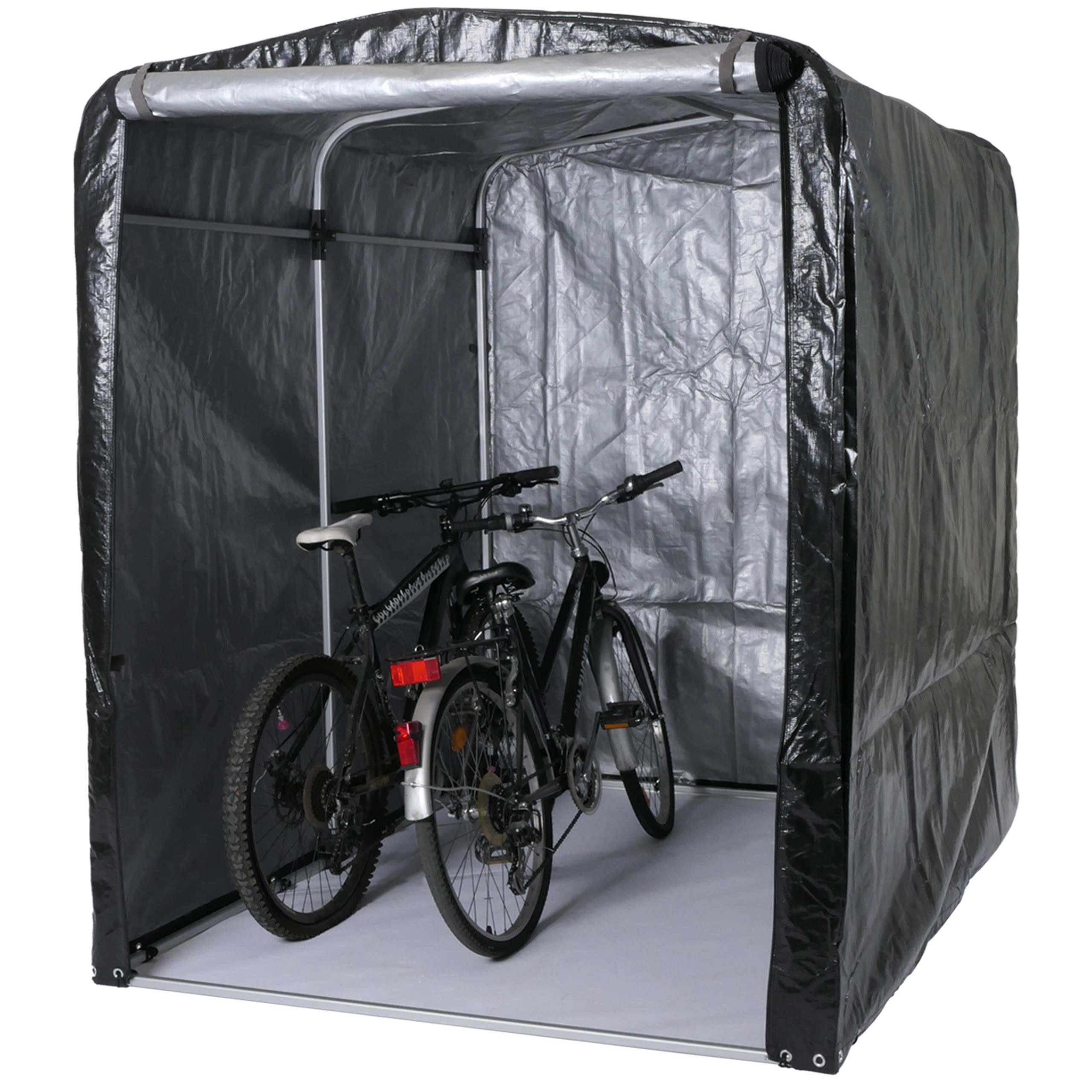 Fahrradgarage MCW-N61, Foliengarage Aufbewahrungsgarage Garagenzelt, Alu UV-Schutz wasserfest, 201x157x201cm ~ anthrazit - Bild 1