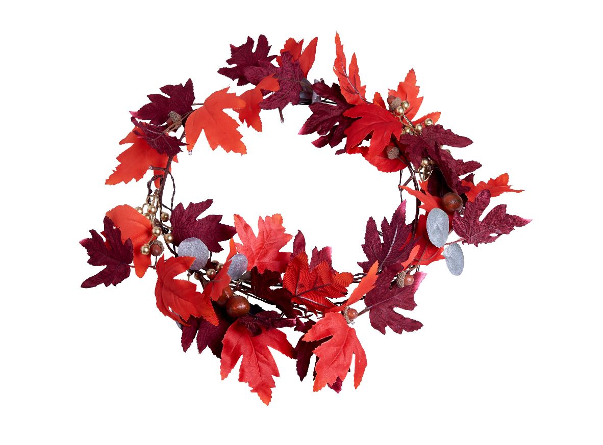 LED Herbstgirlande -versch. Ausf&uuml;hrungen - rot - Bild 1