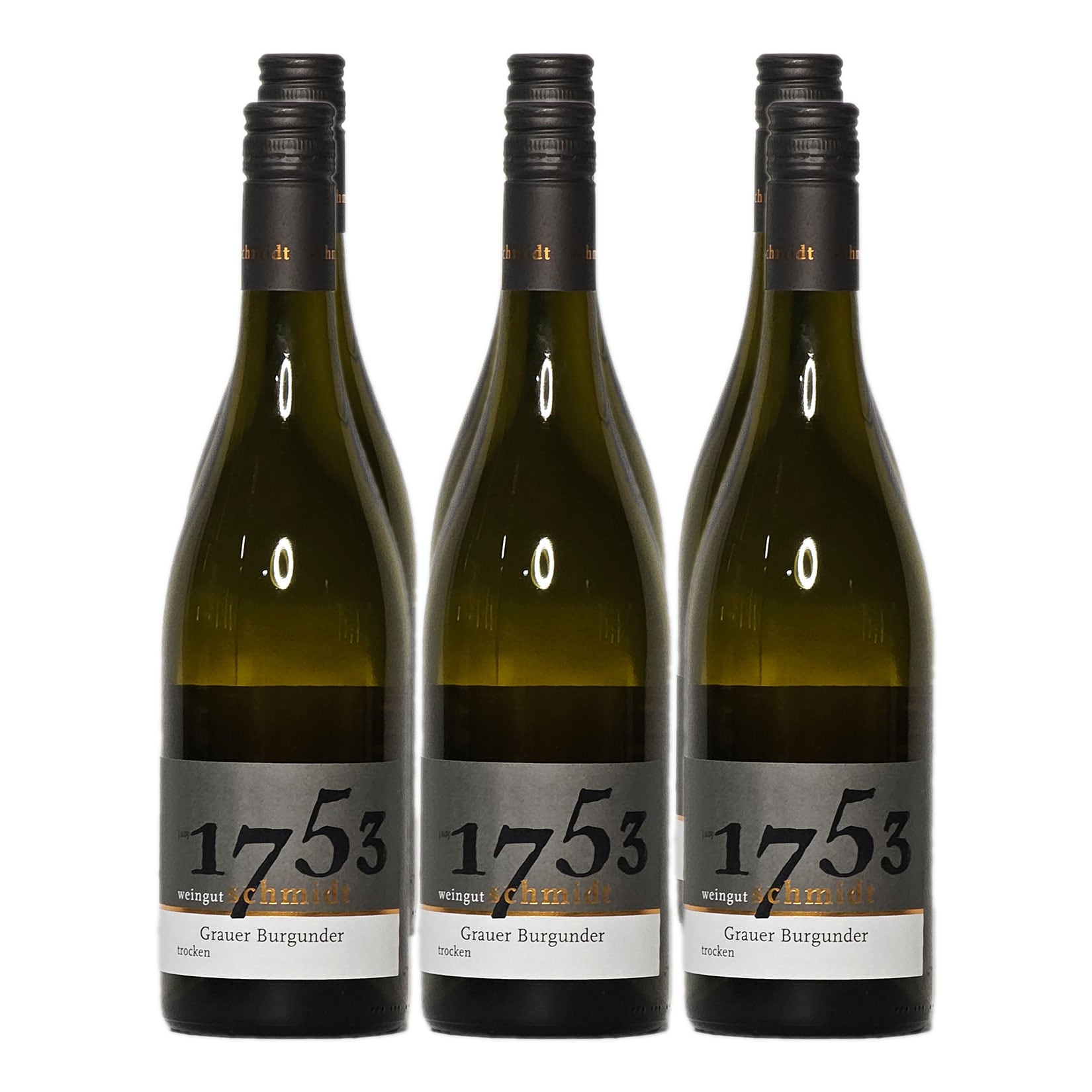 Weingut Schmidt 2022er Grauer Burgunder trocken 13,5 % vol 6 x 0,75 Liter - Bild 1