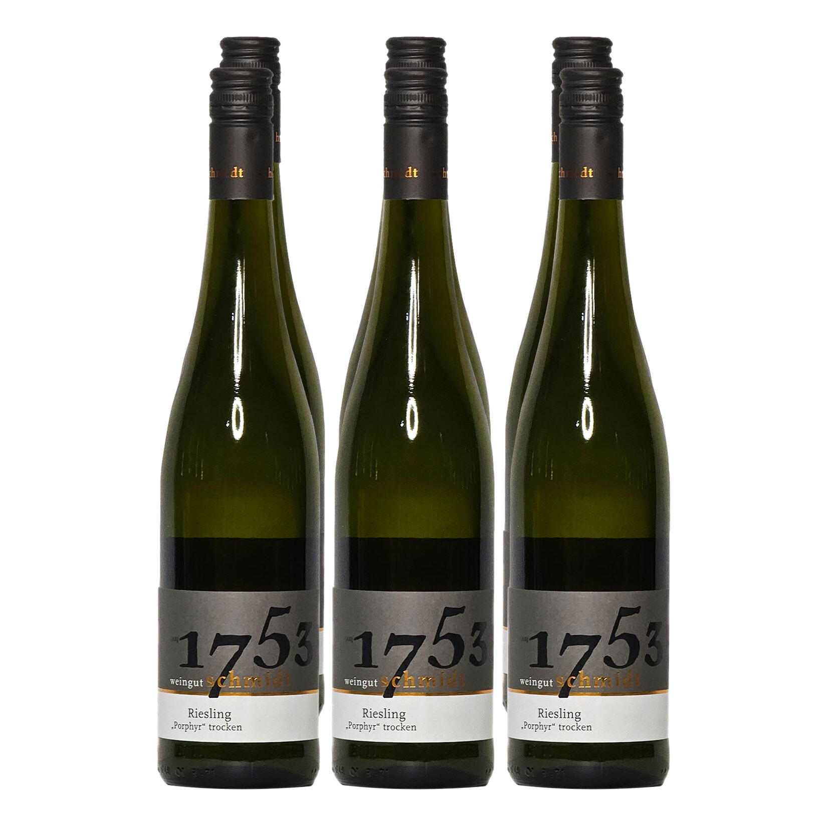 Netto Wein-Angebote - Weingut Schmidt 2021er Obermoscheler Schlossberg Riesling "Porphyr" trocken 12,0 % vol 6 x 0,75 Liter