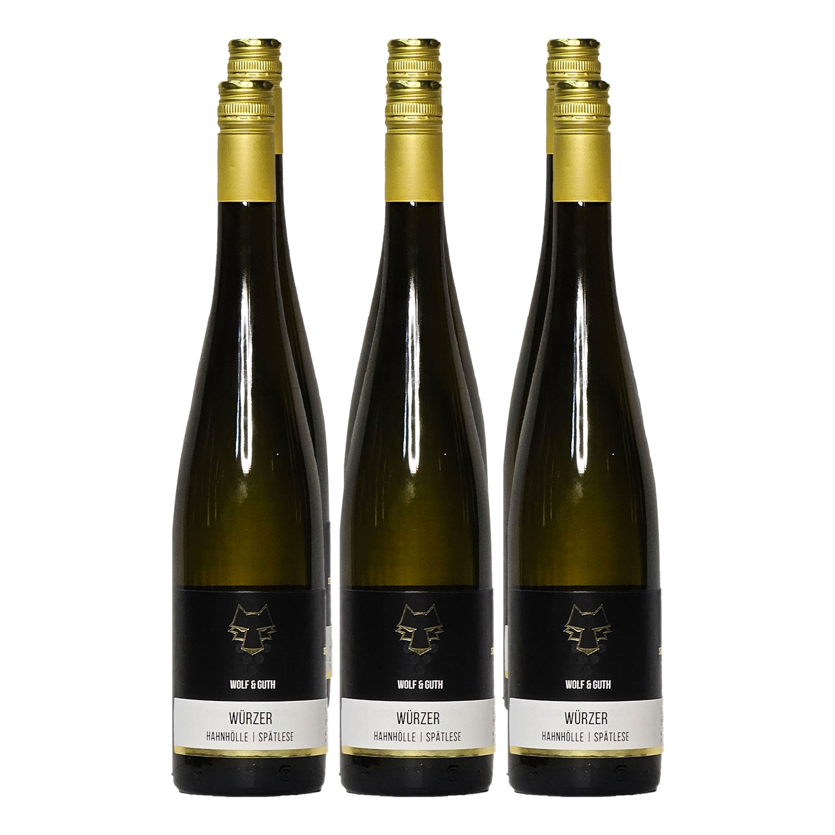 Weingut Wolf & Guth 2022er Niedermoscheler Hahnh&ouml;lle W&uuml;rzer Sp&auml;tlese 10,0 % vol 6 x 0,75 Liter - Bild 1