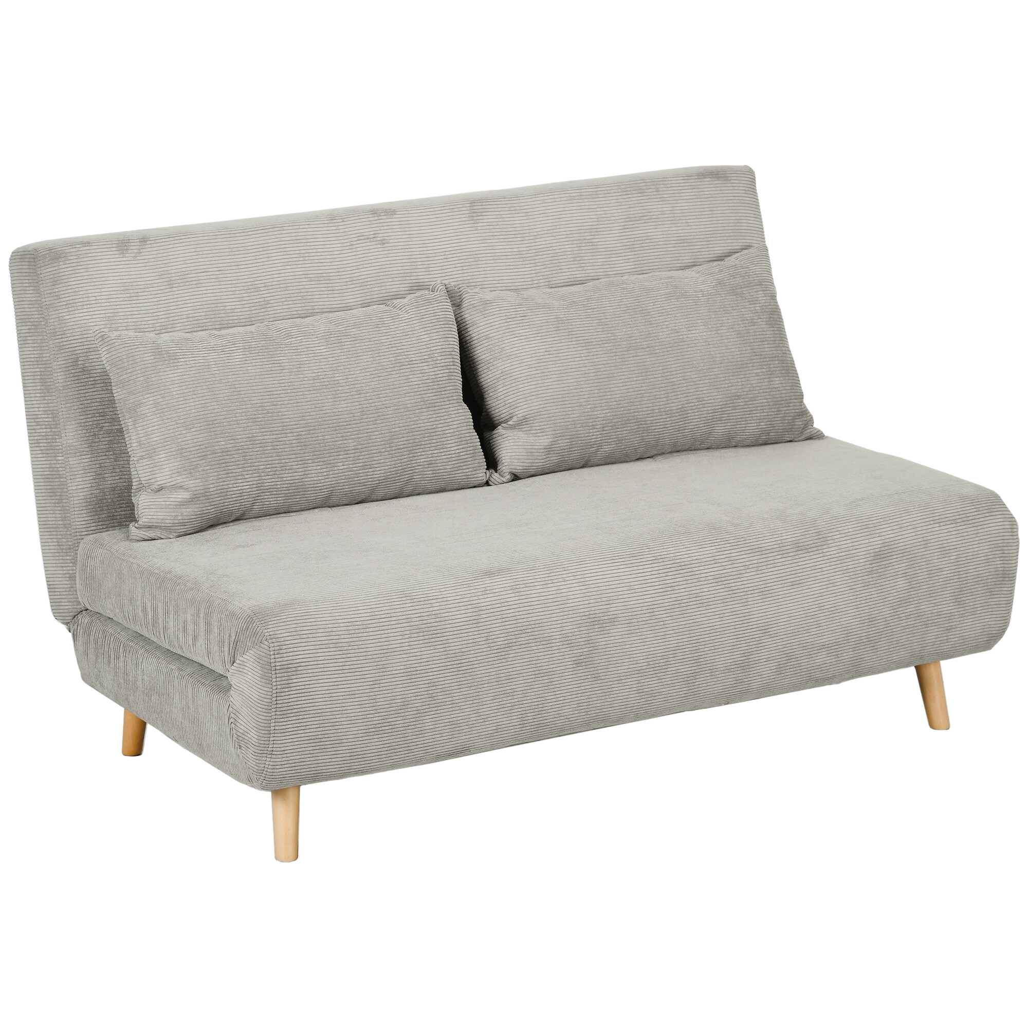 HOMCOM Schlafsofa Polyester, Buchenholz - Bild 1