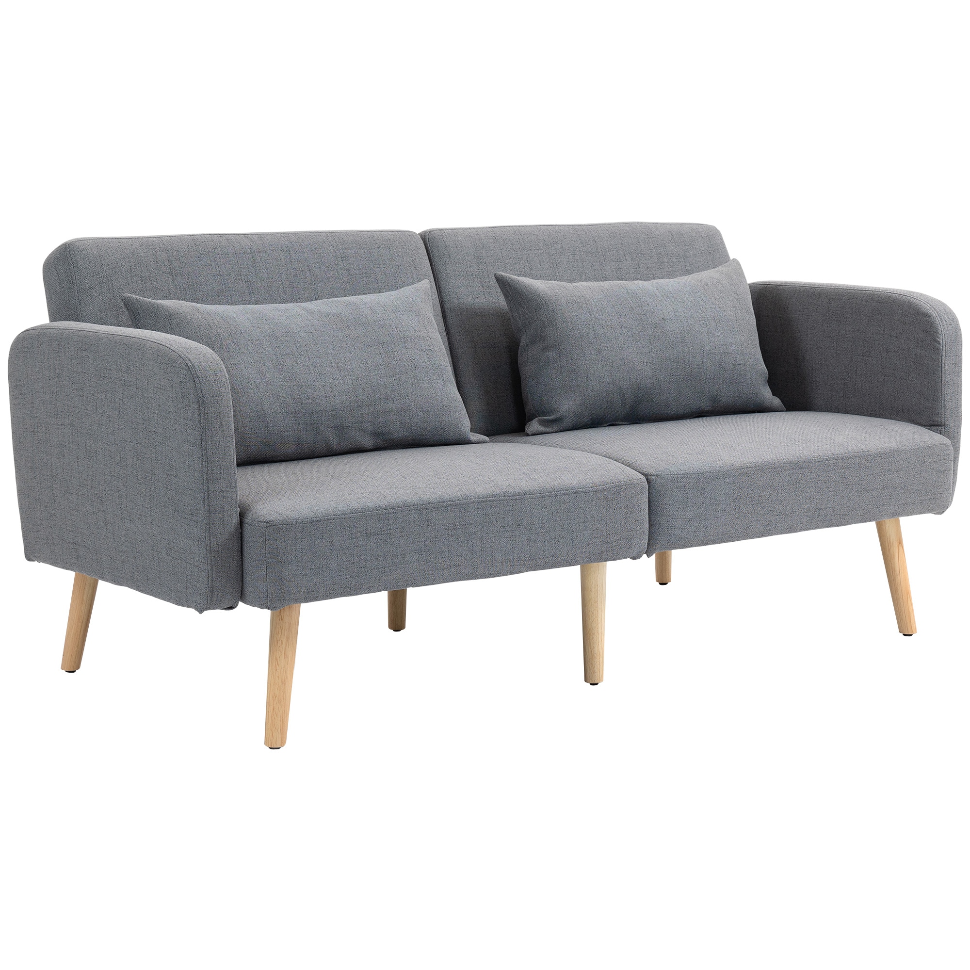 HOMCOM Schlafsofa Polyester, Gummibaumholz - Bild 1