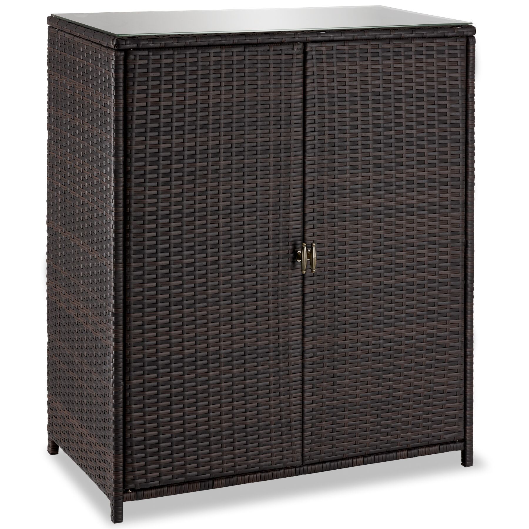 tectake&reg; Aluminium Gartenschrank, wetterfest und UV-best&auml;ndig, 3 herausnehmbare Einlegeb&ouml;den, 84,5 x 40,5 x 103,5 cm - Bild 1