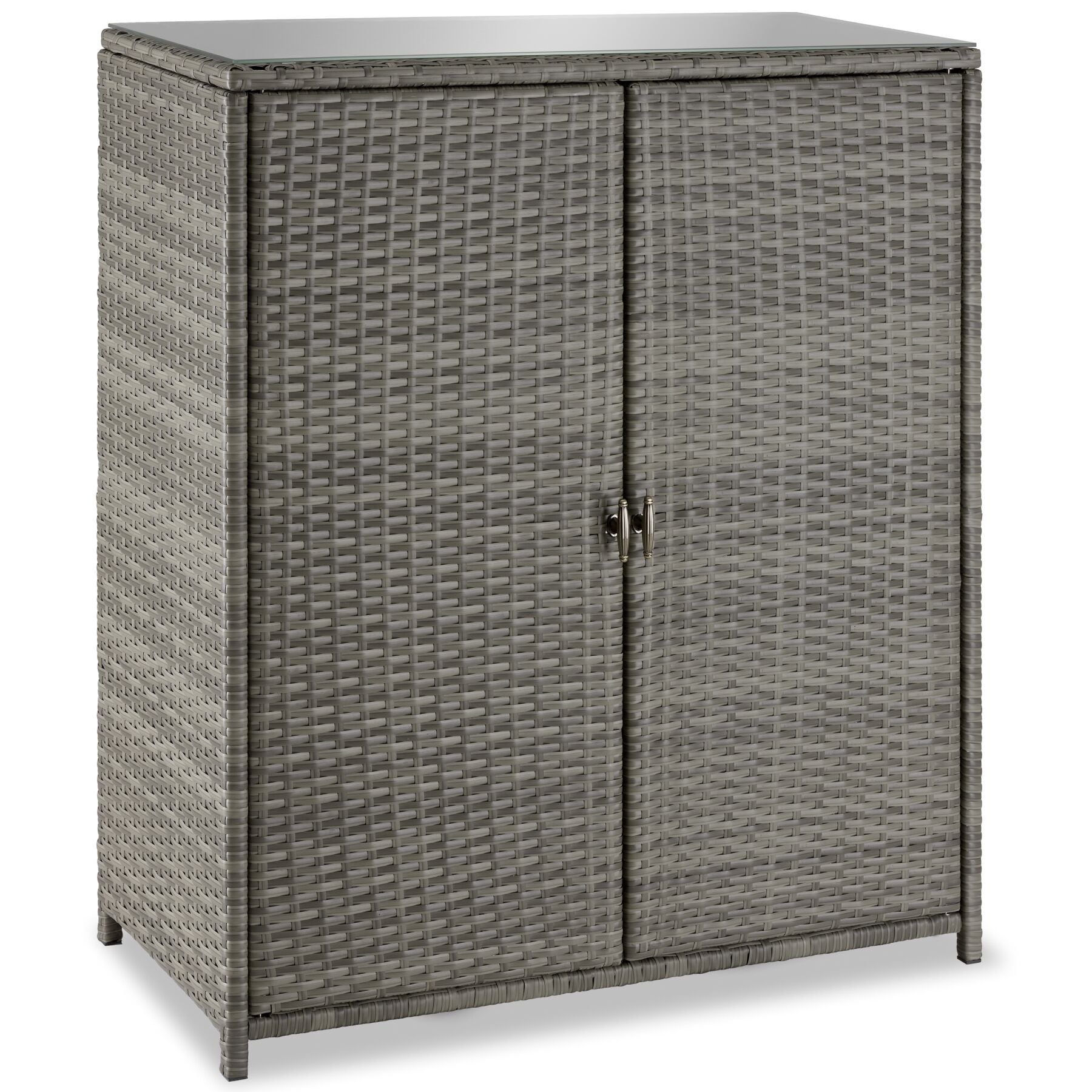 tectake&reg; Aluminium Gartenschrank, wetterfest und UV-best&auml;ndig, 3 herausnehmbare Einlegeb&ouml;den, 84,5 x 40,5 x 103,5 cm - Bild 1