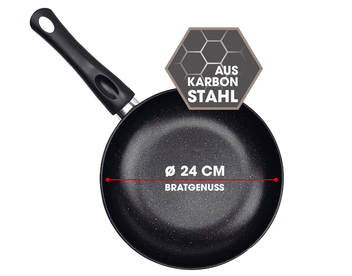 BRATmaxx Karbonstahl-Pfanne 24cm schwarz | 04067522065029