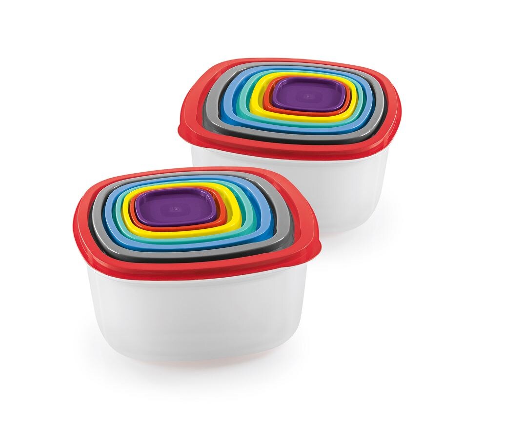 GOURMETmaxx Frischhaltedosen 28-tlg. mehrfarbig inkl. Deckel | 04067522070092