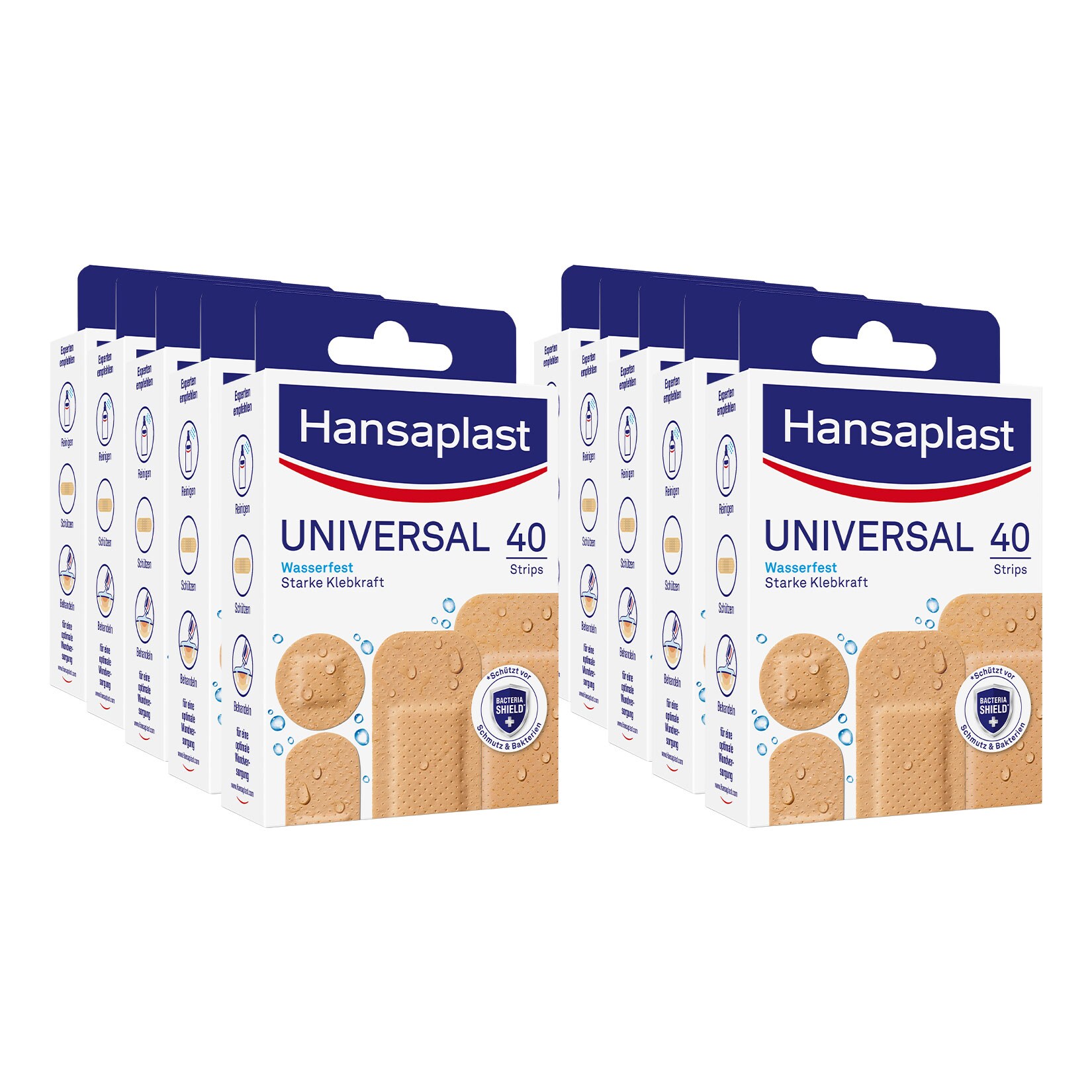 Hansaplast Pflaster Universal Strips 40 St&uuml;ck, 10er Pack - Bild 1
