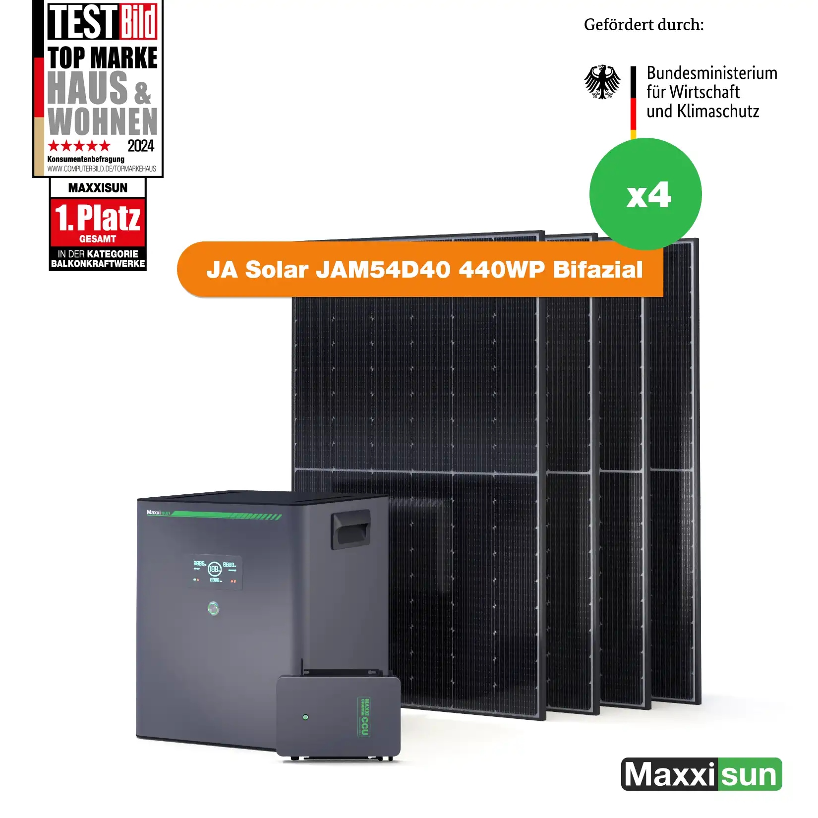 Maxxicharge Komplettset 1760Wp | Maxxicharge 5.0 | Ohne Montagesystem | Steckersolarkonform - Bild 1
