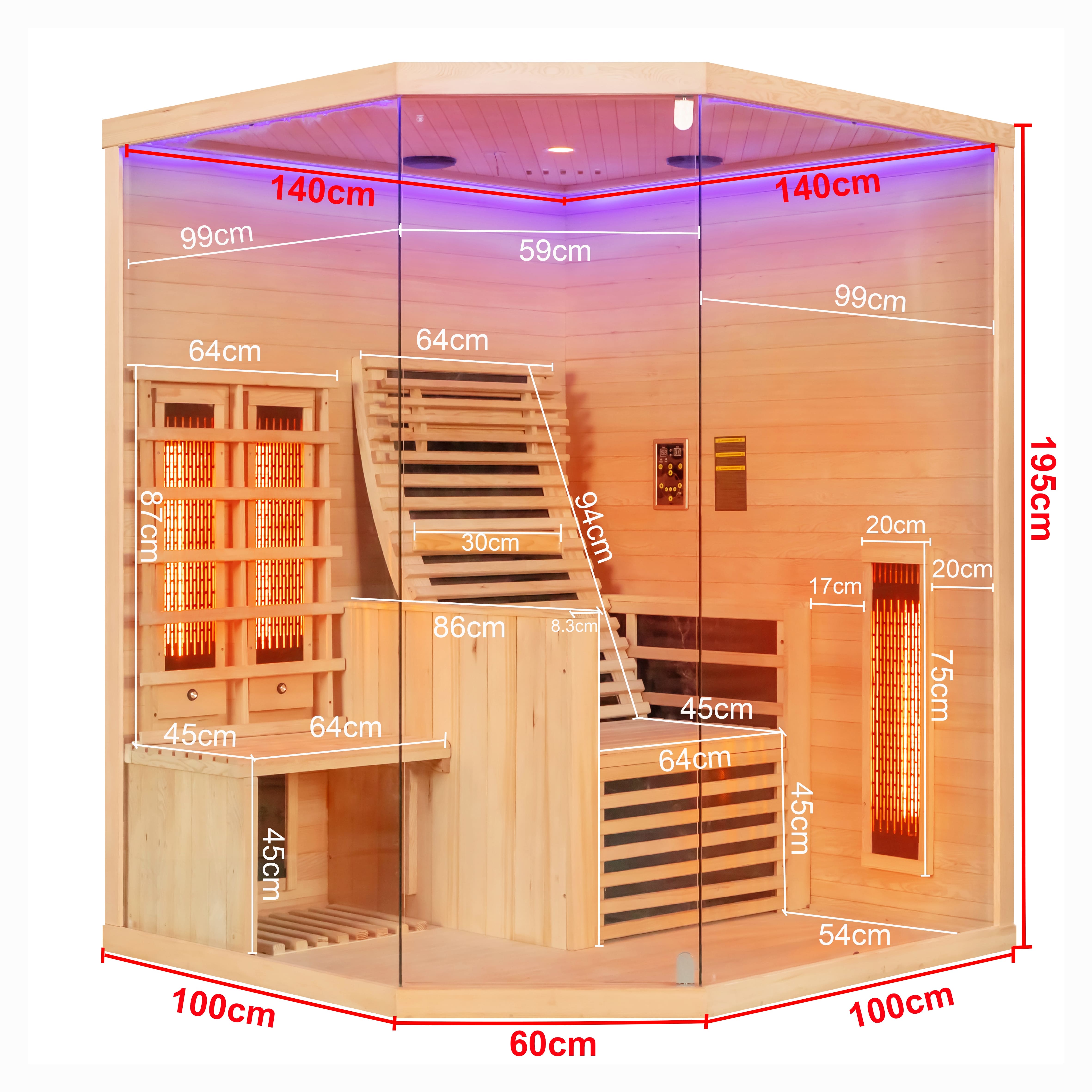 SANOTECHNIK Infrarotkabine CARBON 3 - Bild 1