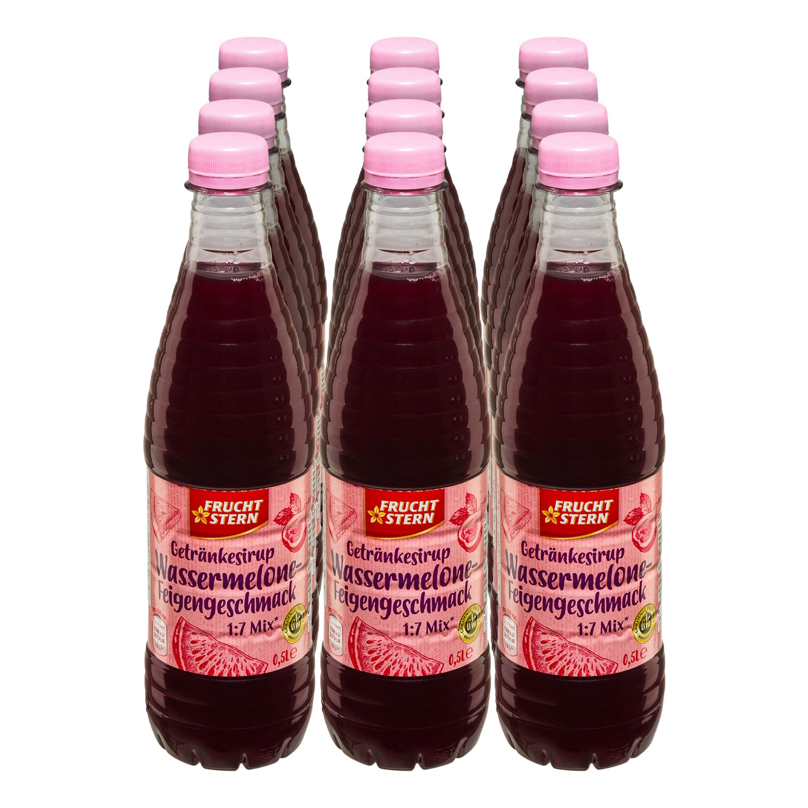 Fruchtstern Wassermelone - Feigengeschmack Sirup 0,5 Liter 12er Pack - Bild 1