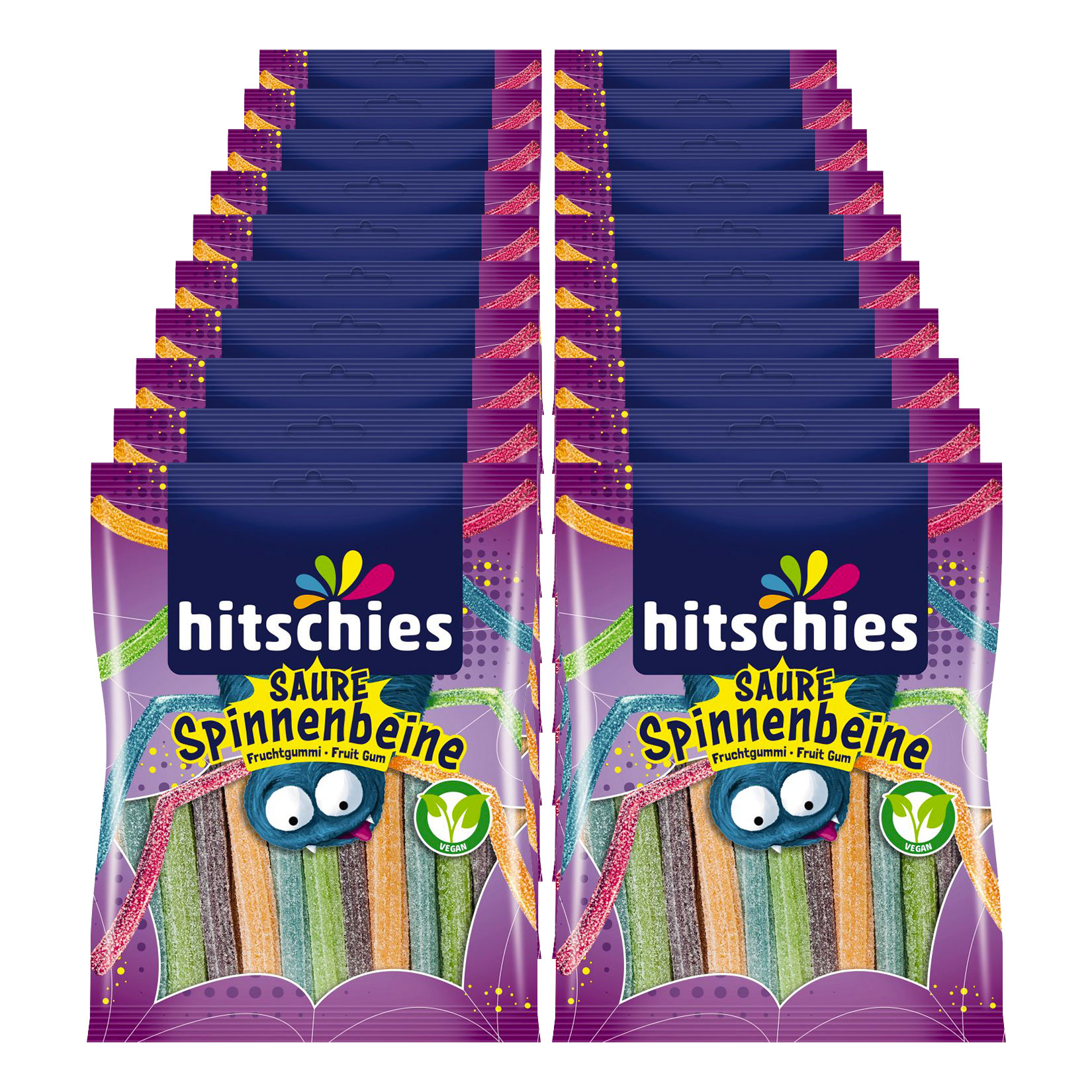 hitschies Saure Spinnenbeine vegan 125 g, 20er Pack - Bild 1