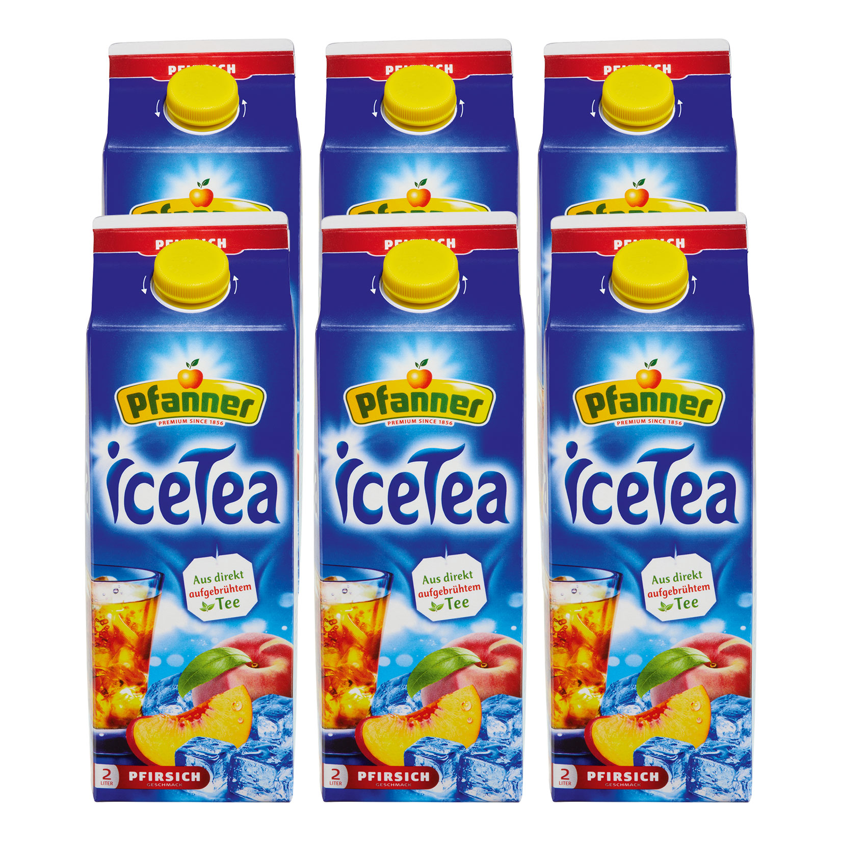 Pfanner Eistee Pfirsich 2 Liter, 6er Pack - Bild 1