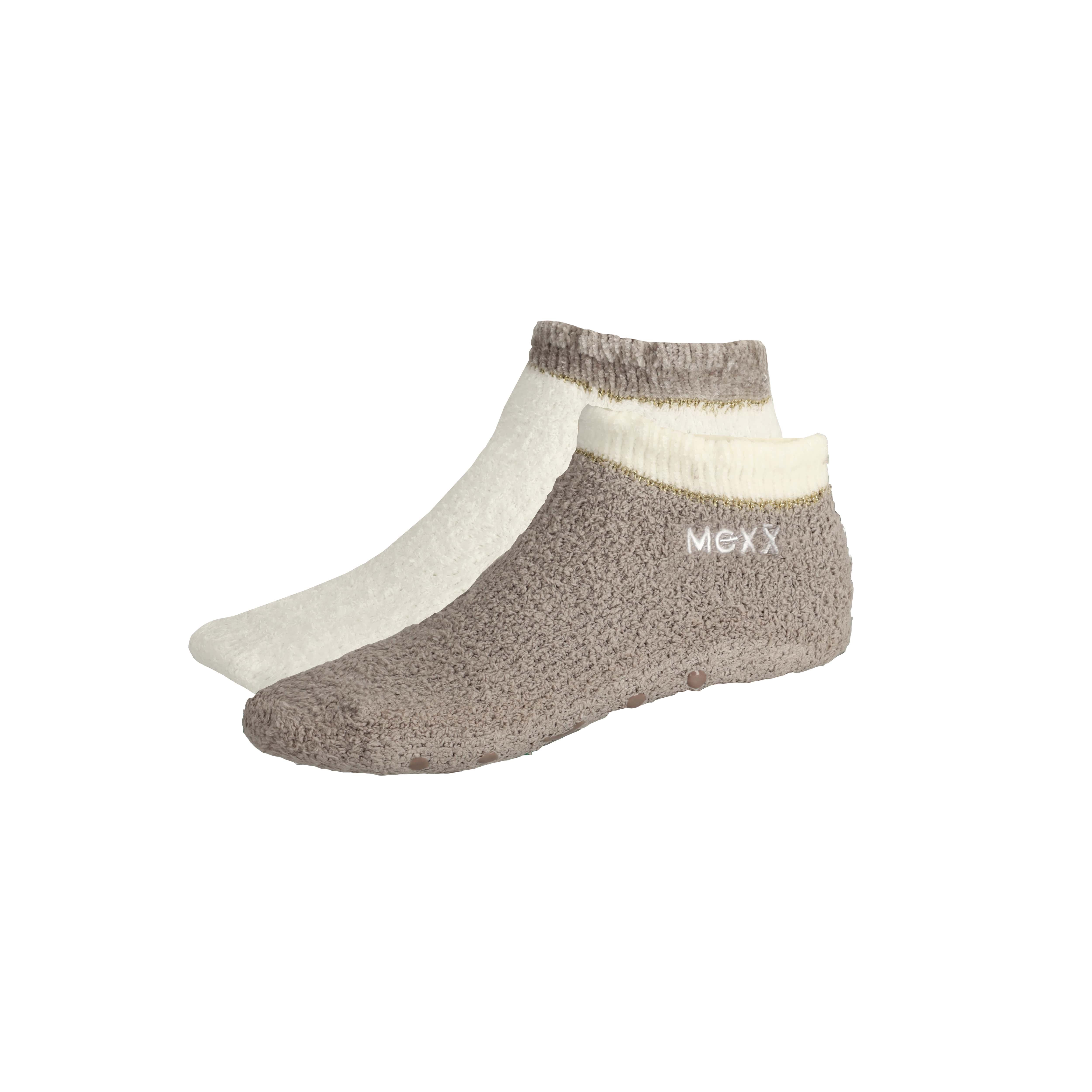 Mexx Kuschelsocken 2er, Gr. 36/41 - braun/beige - Bild 1