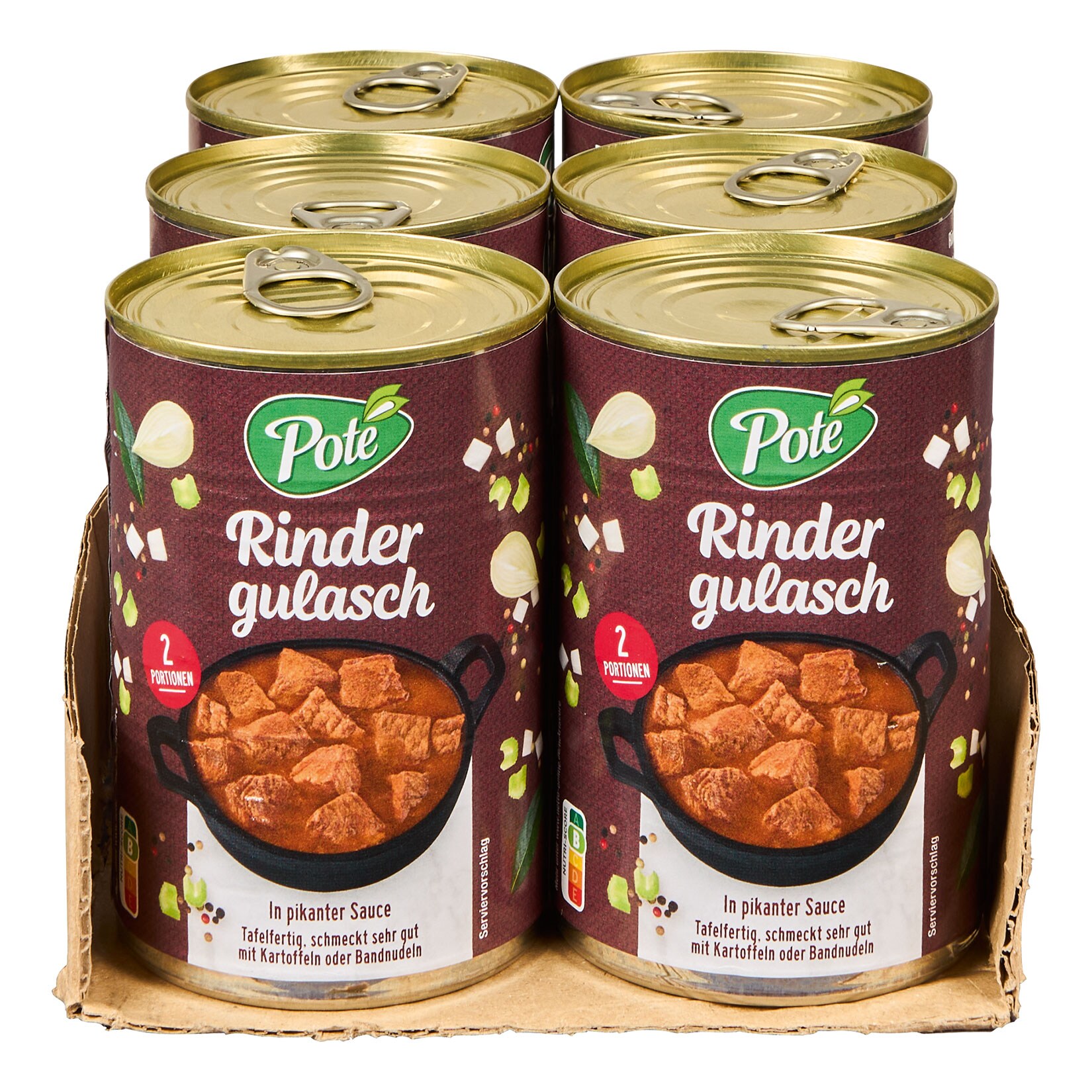Pote Rindergulasch 400 g, 6er Pack | 04316268703123