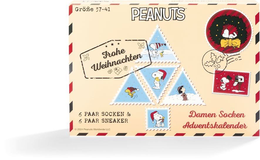 Sockenadventskalender f&uuml;r Damen & Herren - Peanuts Damen - Bild 1