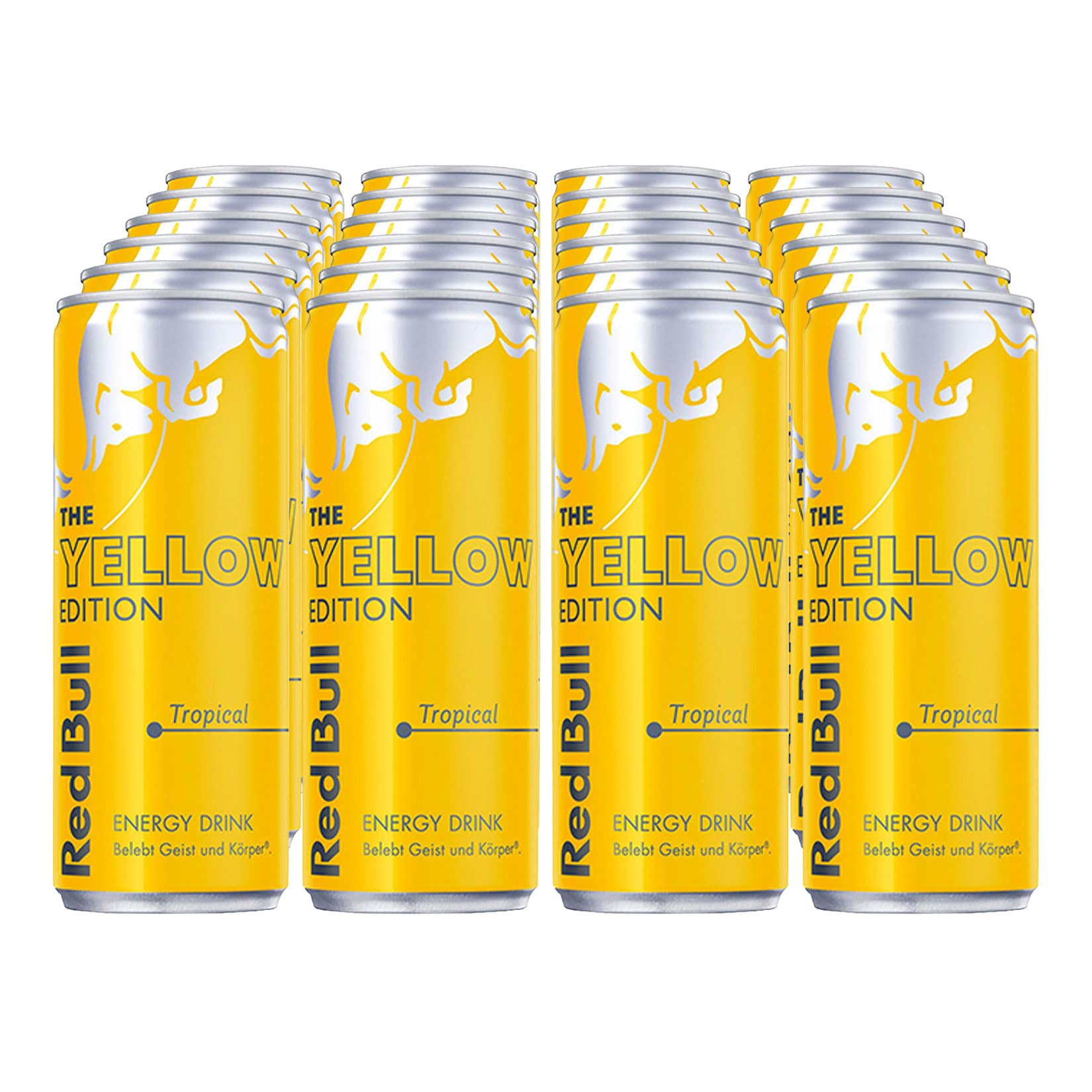 Red Bull Energy Drink Yellow Edition Tropical 0,25 Liter Dose, 24er Pack - Bild 1