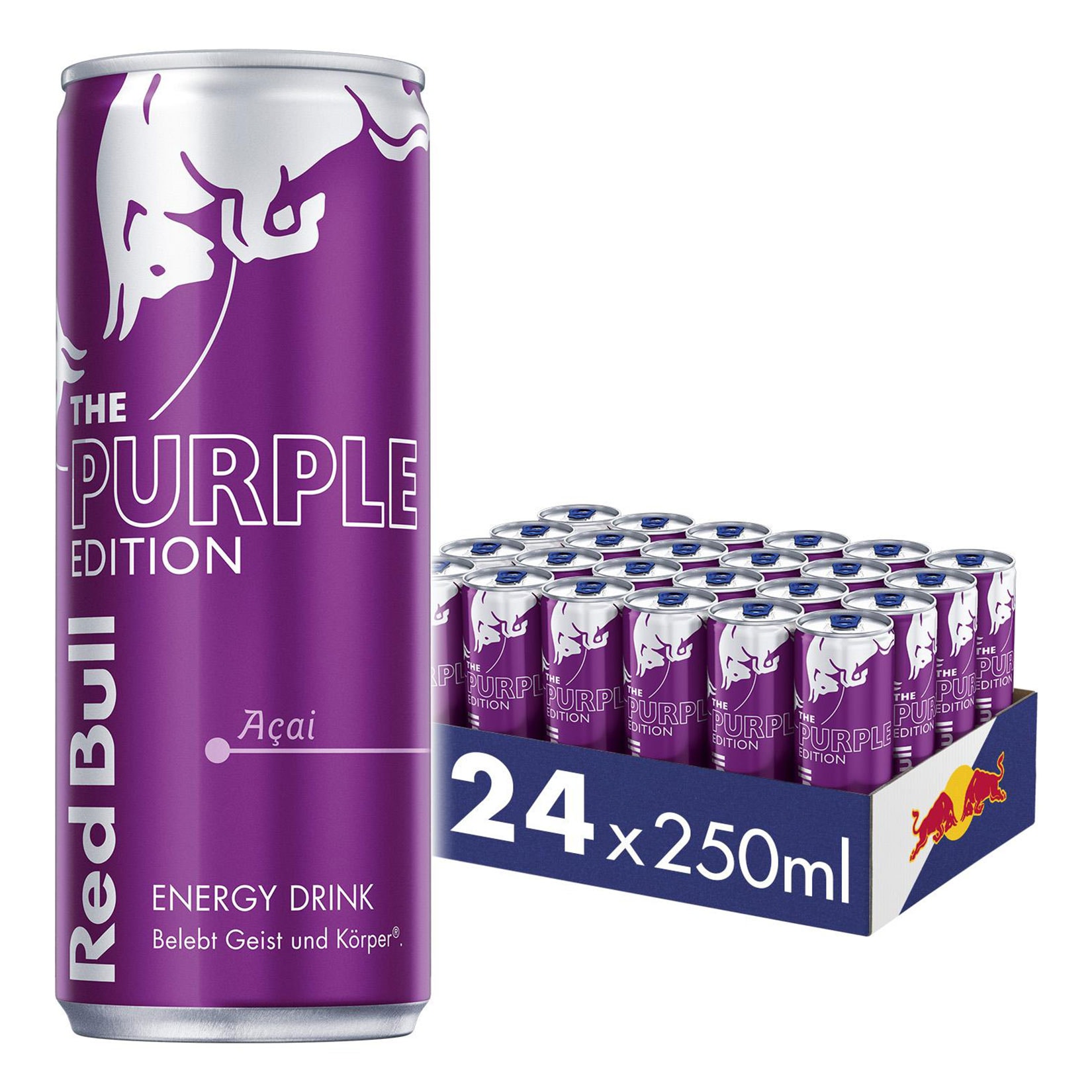 Red Bull Energy Drink Purple Edition Acai-Beere 0,25 Liter Dose, 24er Pack - Bild 1