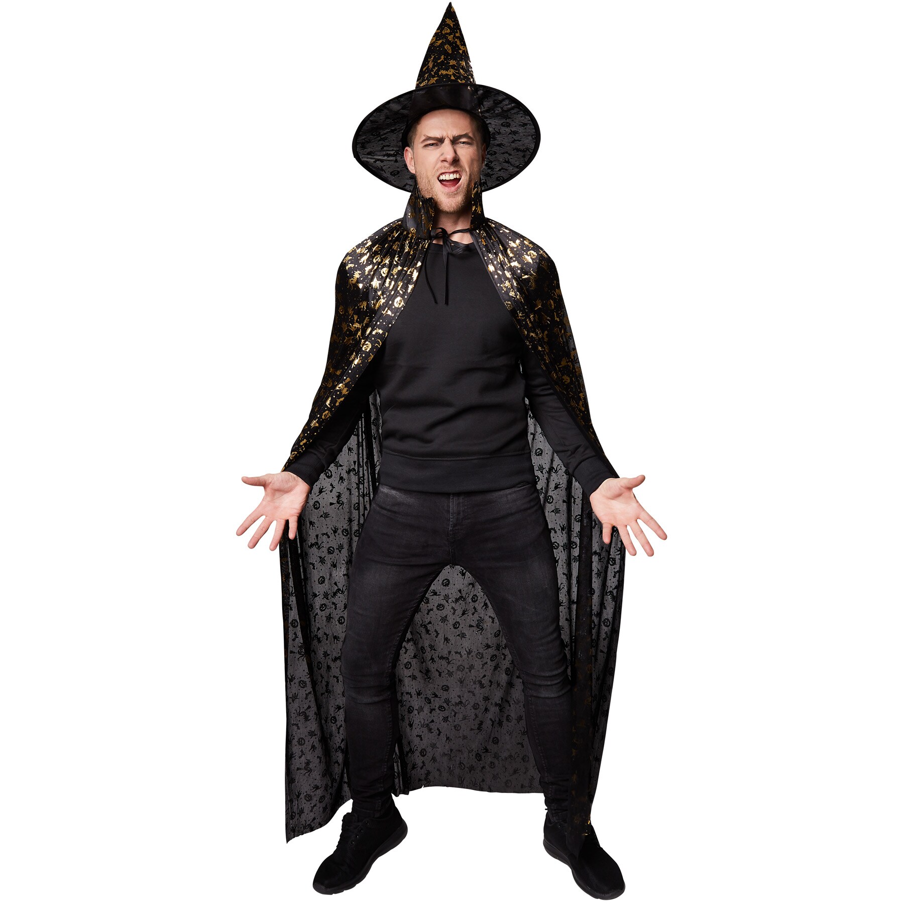 tectake&reg; Unisex Erwachsene Set Hut und Umhang Halloween - Bild 1