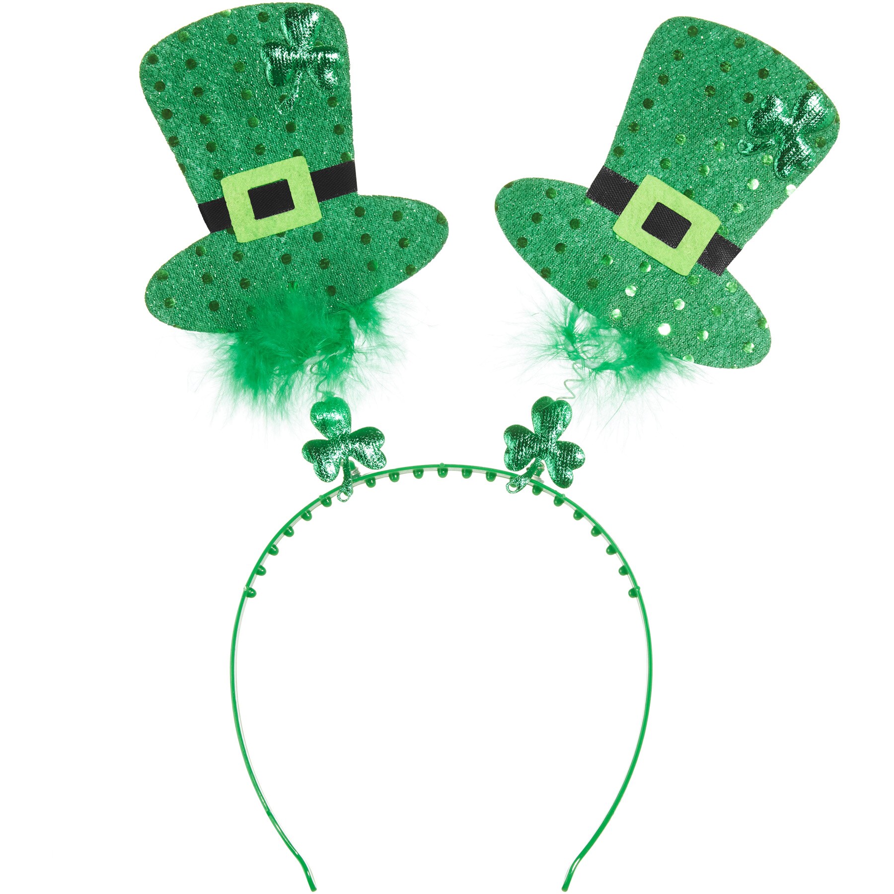 tectake&reg; St. Patrick&rsquo;s Day Kopfschmuck Zylinder mit Federn - Bild 1
