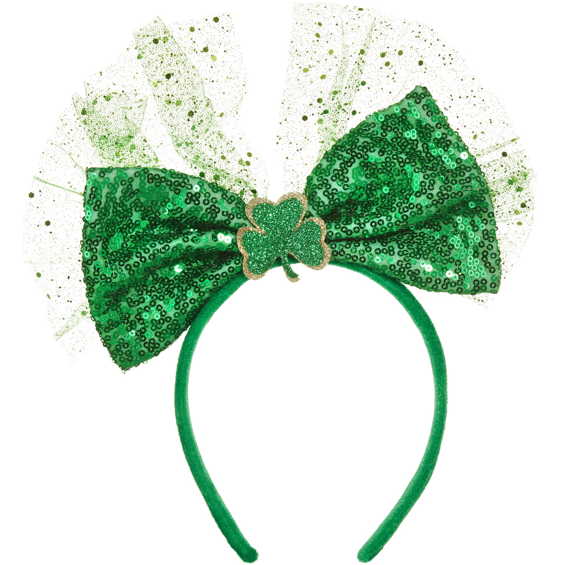 tectake&reg; St. Patrick&rsquo;s Day Kopfschmuck Schleife mit Pailletten - Bild 1