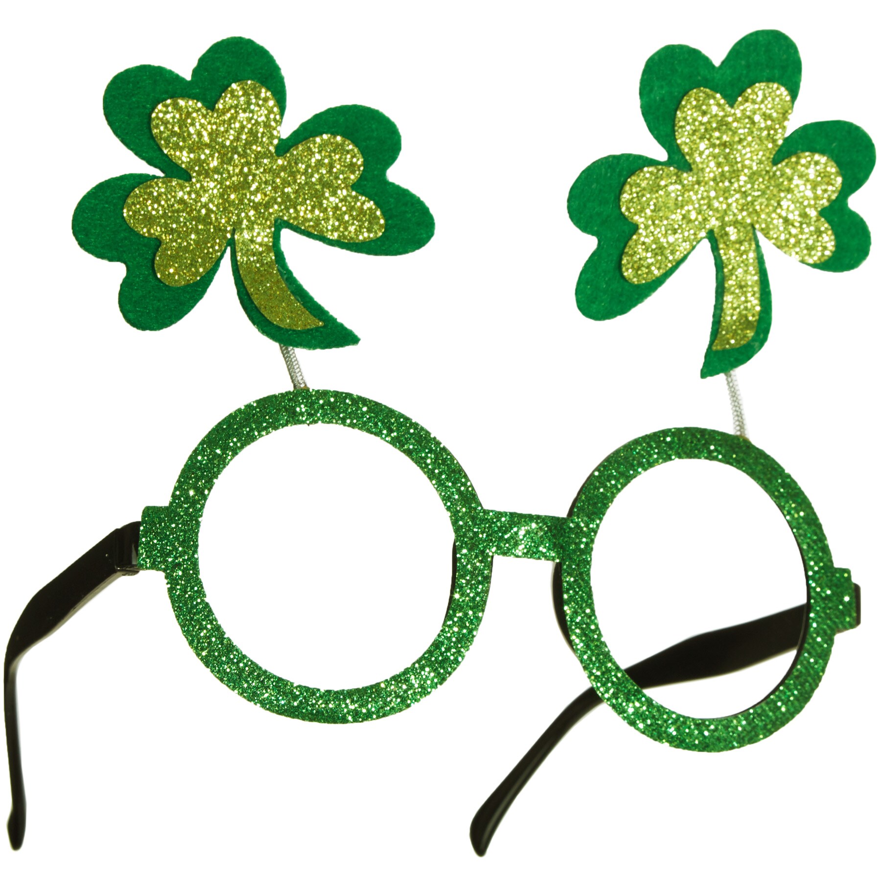 tectake&reg; St. Patrick&rsquo;s Day Spa&szlig;brille mit Kleebl&auml;ttern - Bild 1