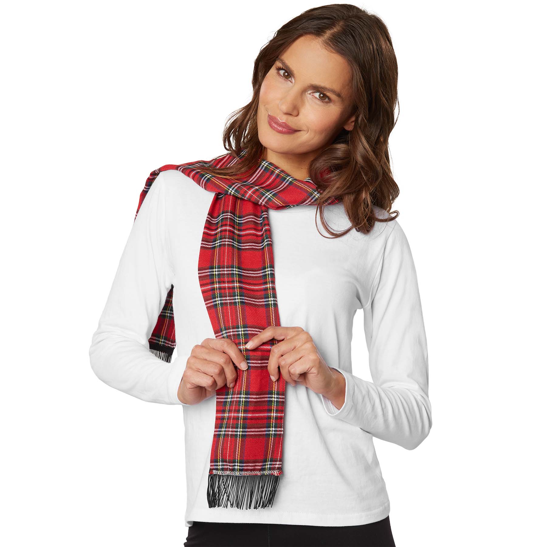 tectake&reg; Schneefrau Schal kariert - Bild 1