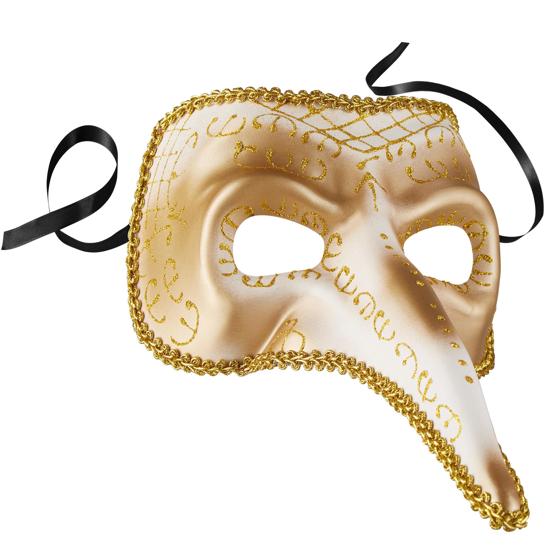 tectake&reg; Venezianische Maske mit langer Nase und Verzierungen - Bild 1