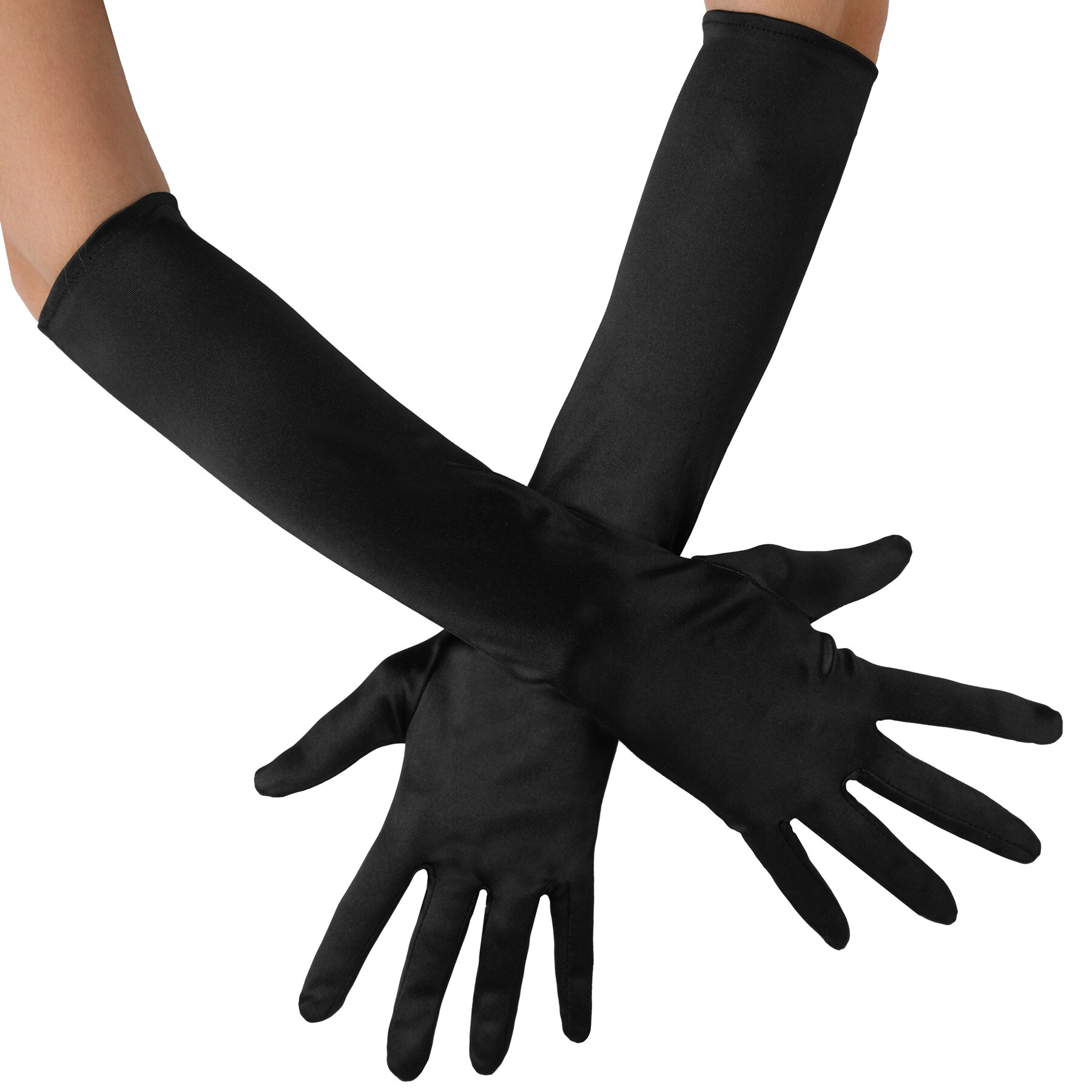 tectake&reg; Lange Satin-Handschuhe - Bild 1