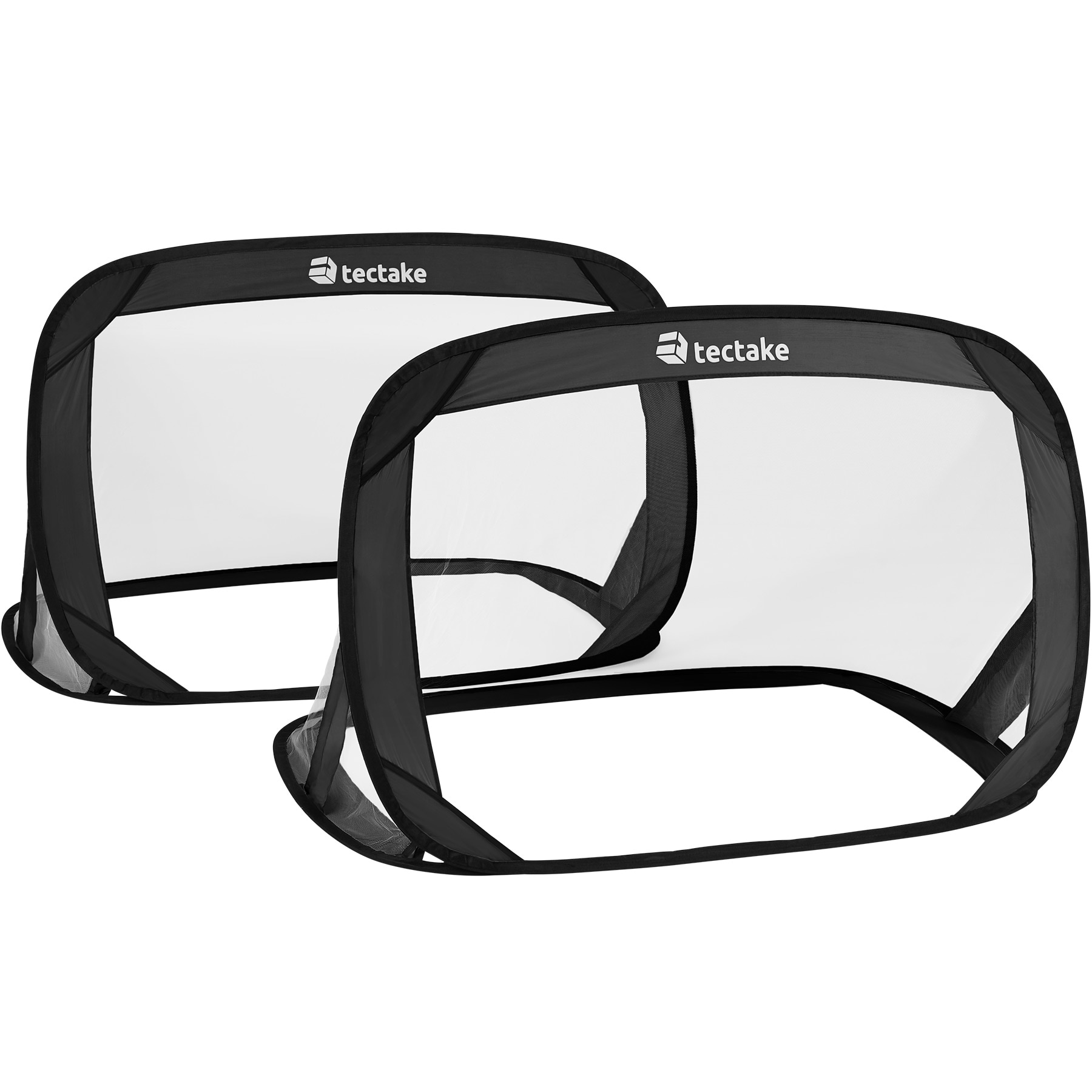 tectake&reg; 2er-Set Pop-up Fu&szlig;balltor, selbstentfaltend, biegsame Fiberglasstangen, inklusive Heringe und Tragetasche - Bild 1