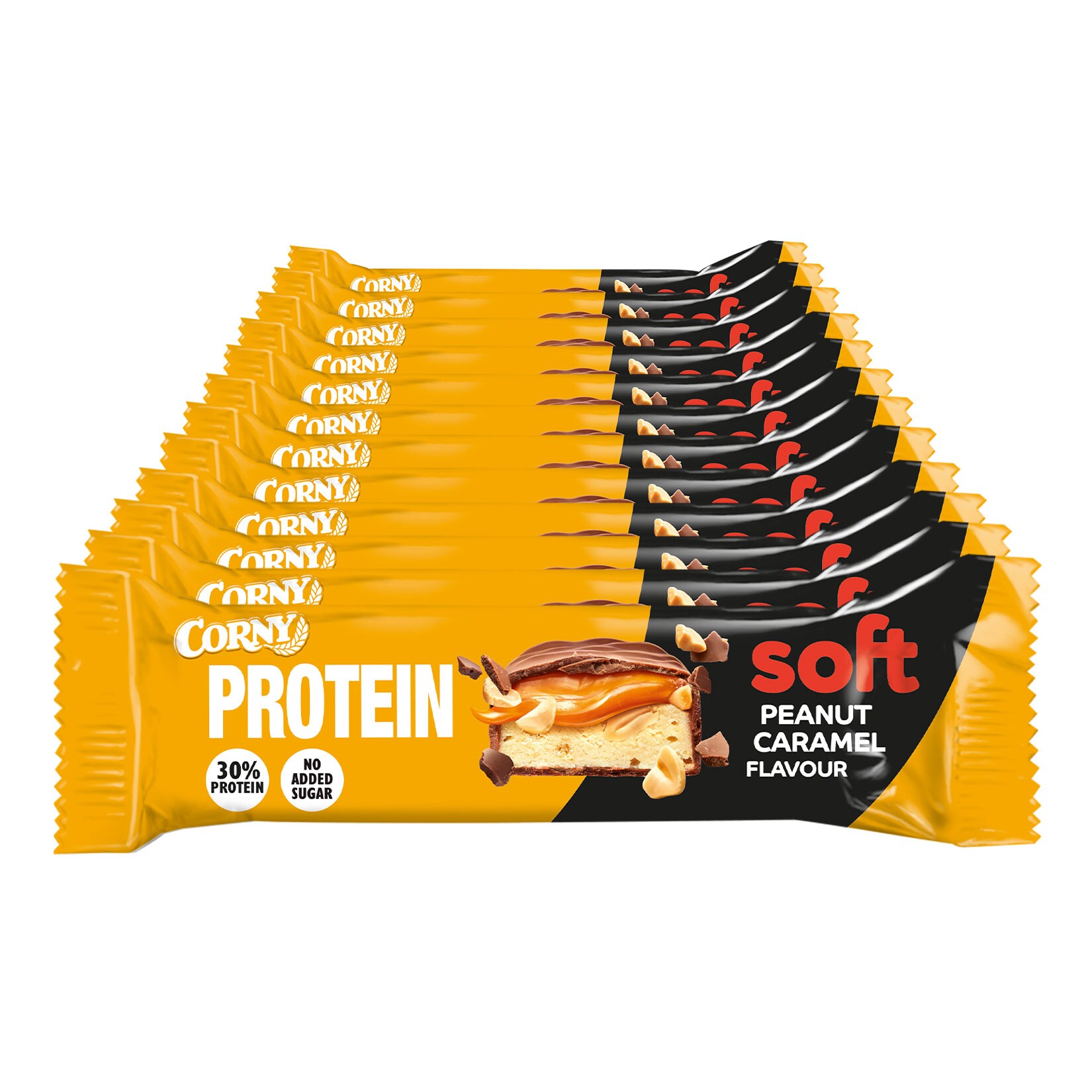 Corny Protein Soft Riegel Erdnuss Caramel 45 g, 12er Pack - Bild 1