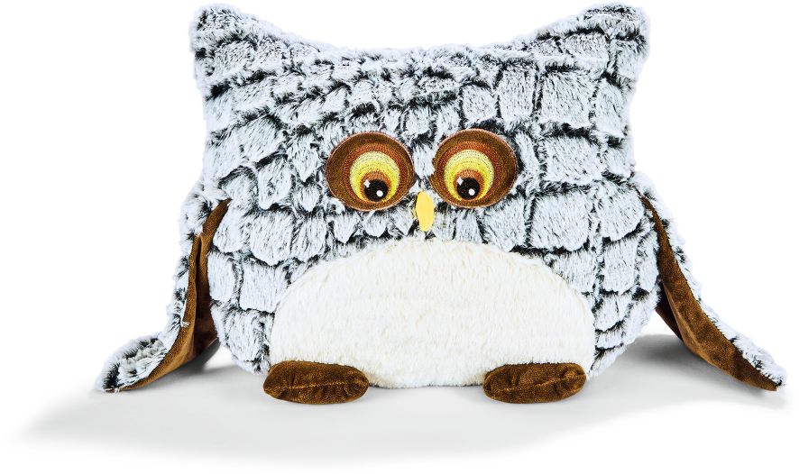 Kuscheliges Eulenkissen - hellgrau - Bild 1