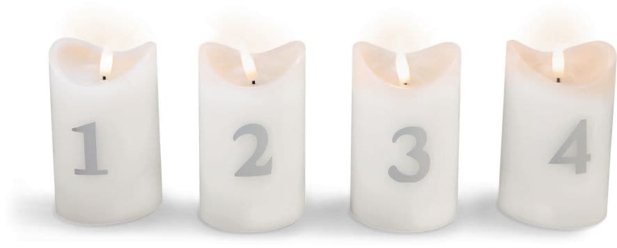 Dekor  LED Adventskranzkerzen - Creme - Bild 1