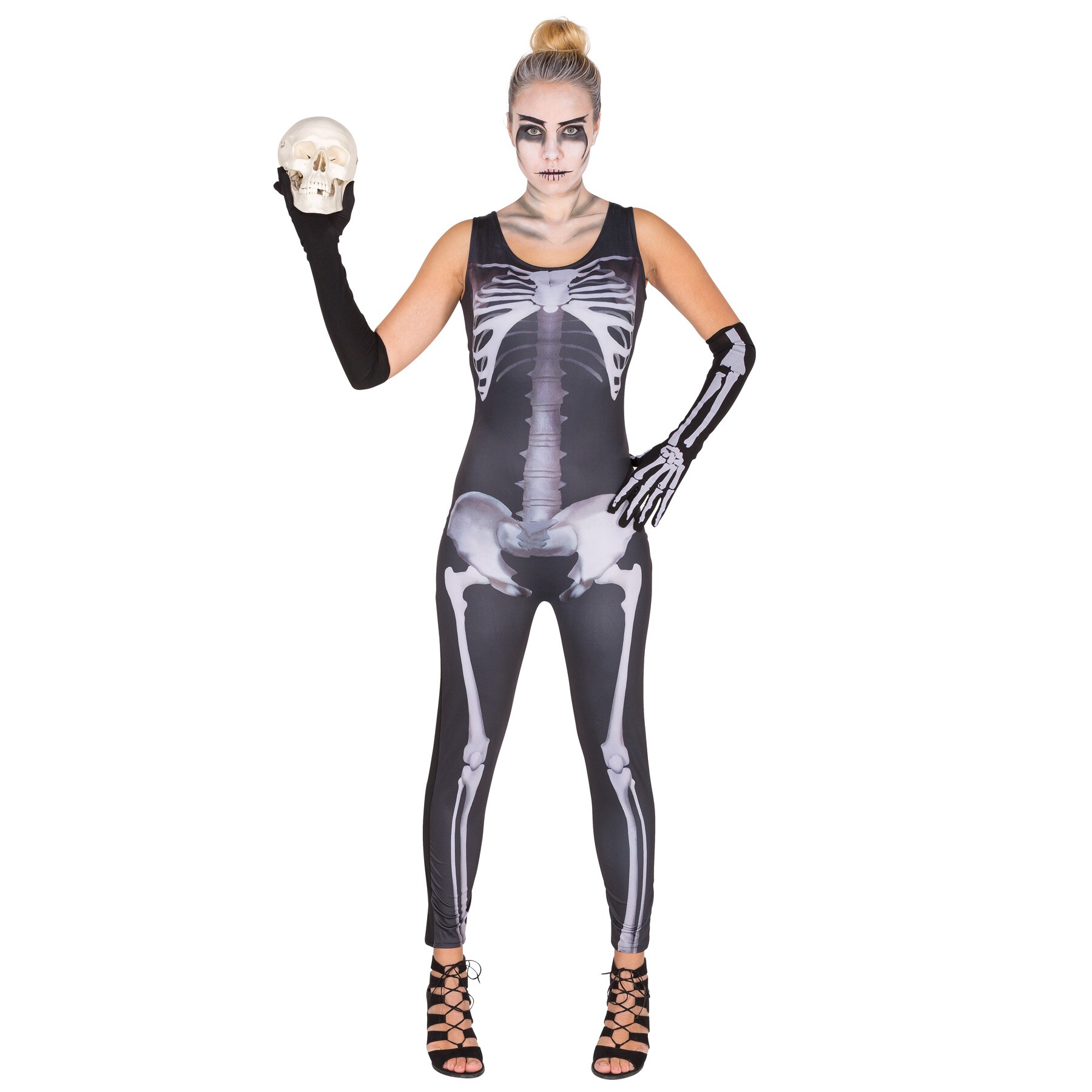 tectake&reg; Frauenkost&uuml;m sexy Skelett Jumpsuit - Bild 1
