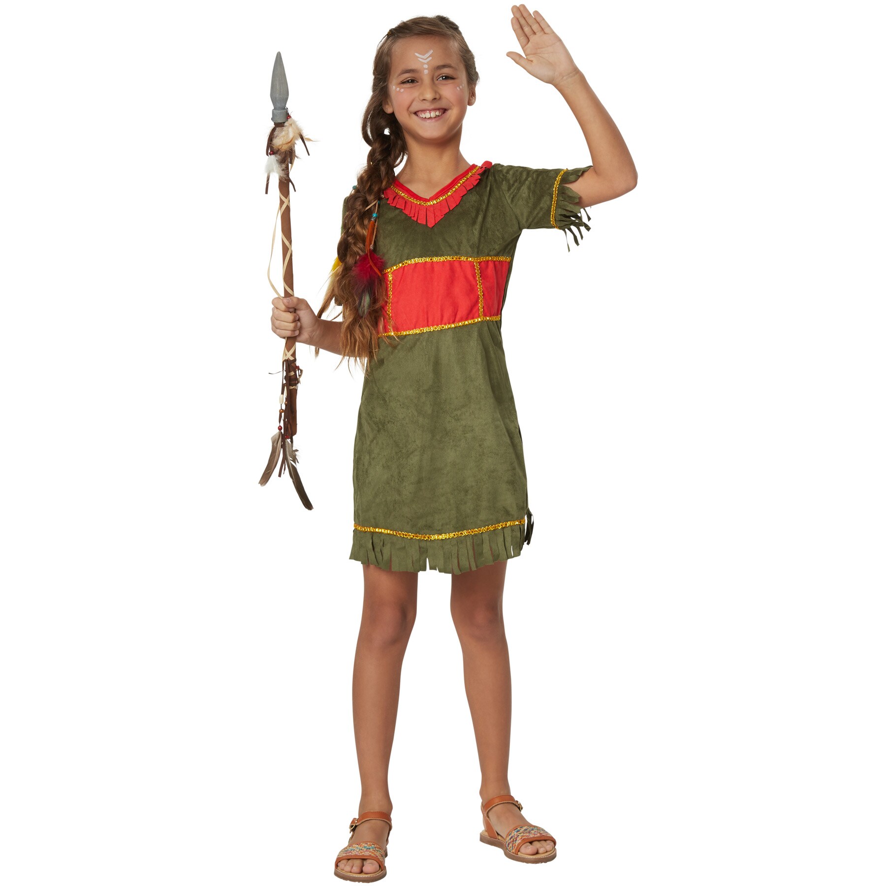 tectake&reg; M&auml;dchenkost&uuml;m Kleine Mohikanerin - Bild 1