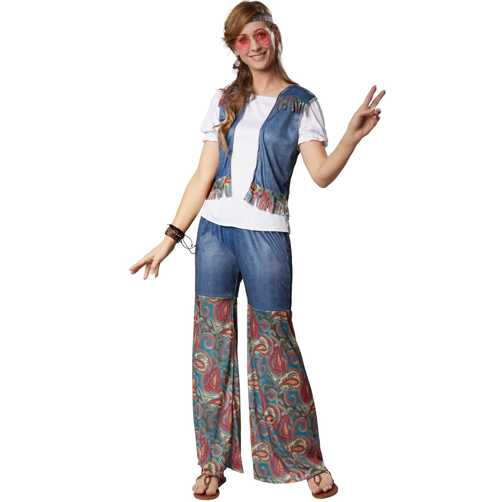 tectake® Frauenkostüm Groovy Flower Girl | 04061173023544