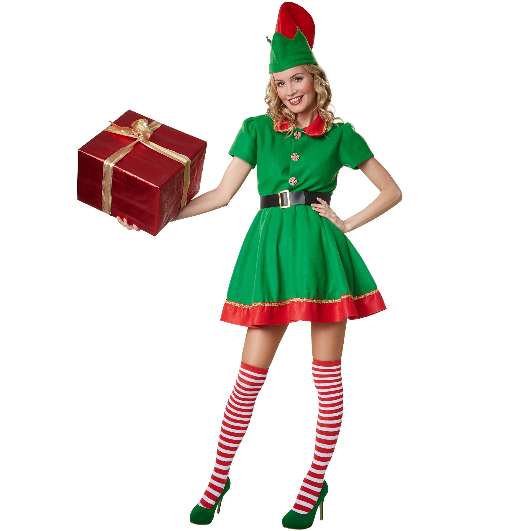 tectake&reg; Frauenkost&uuml;m Flei&szlig;ige Weihnachtselfe - Bild 1