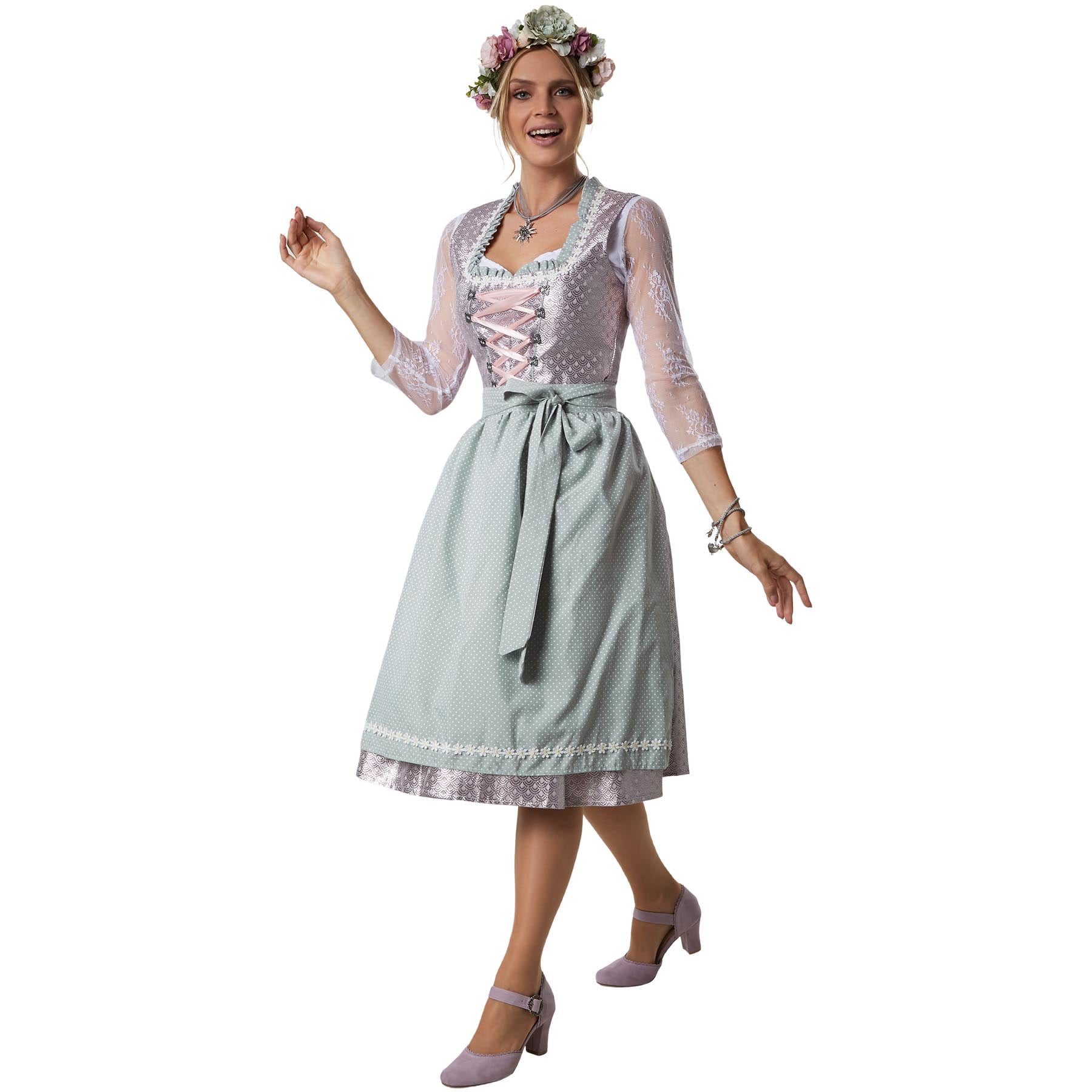 tectake&reg; Frauenkost&uuml;m Midi-Dirndl Oberammergau Modell 1 - Bild 1