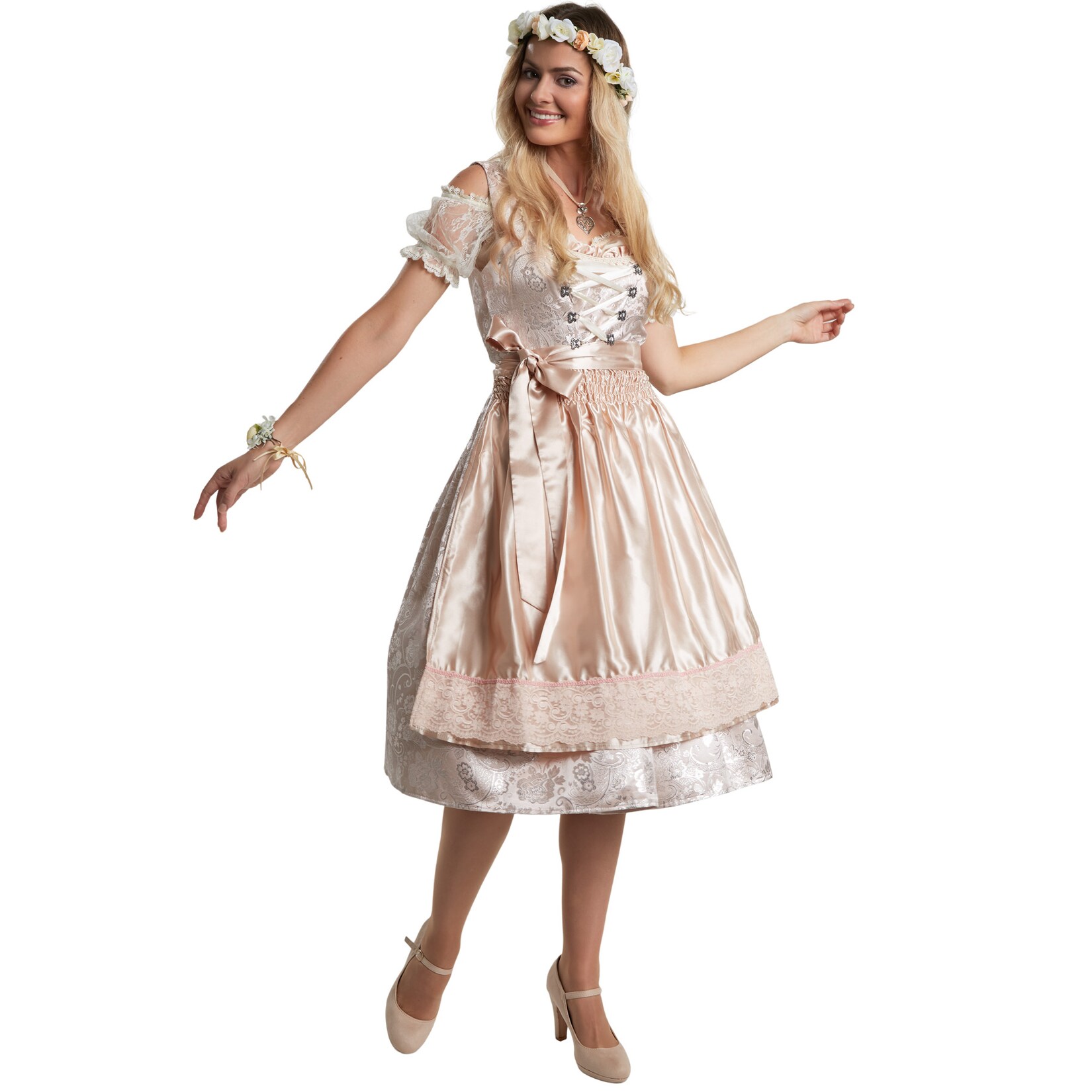 tectake® Frauenkostüm Midi-Dirndl Traunstein Modell 2 | 04061173219855